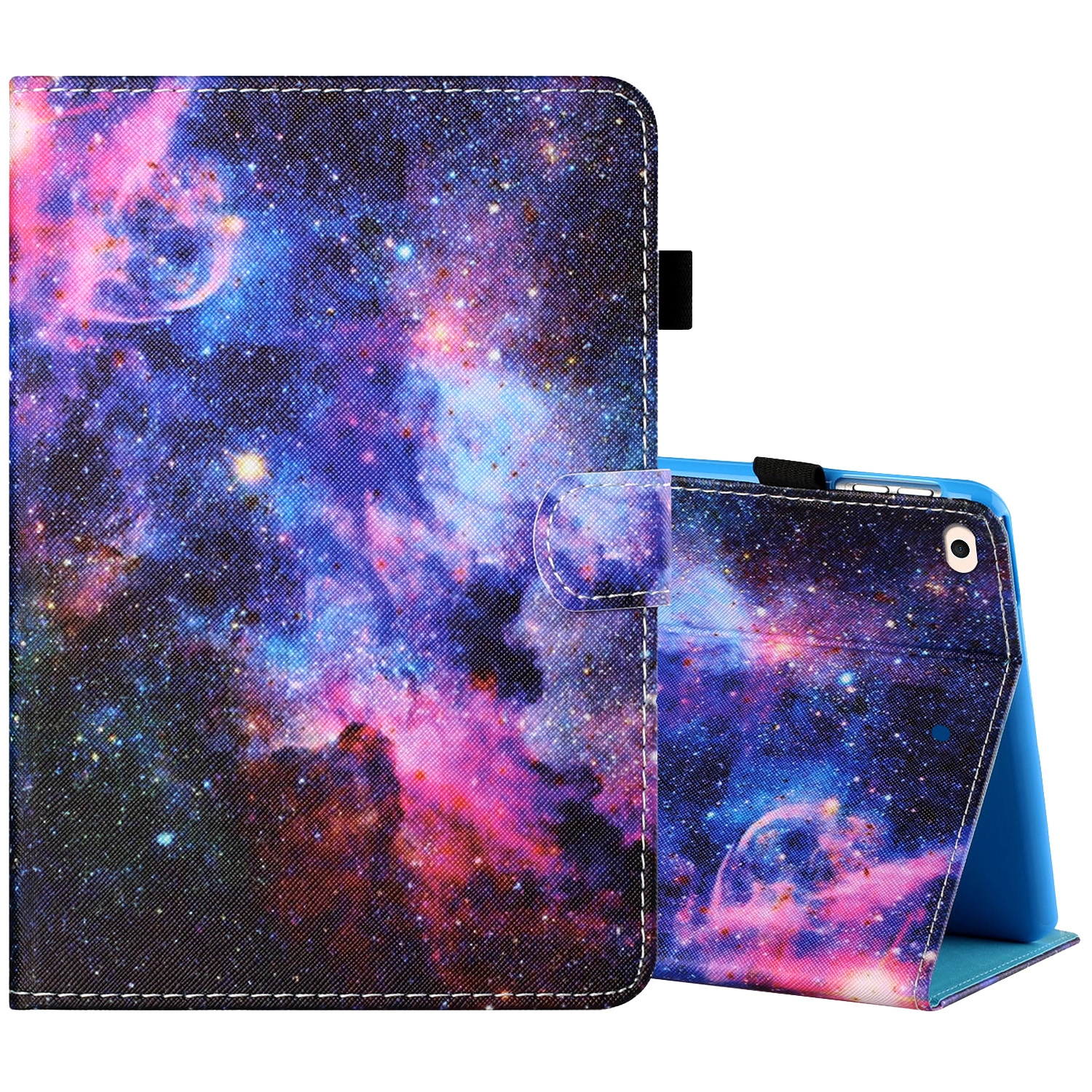 Sewing Thread Horizontal Painted Flat Leather Case with Pen Cover & Anti Skid Strip & Card Slot & Holder & Sleep / Wake-up Function For iPad Air 2(Starry Sky) Sewing Thread Horizontal Painted Flat Leather Case with Pen Cover & Anti Skid Strip & Card Slot & Holder & Sleep / Wake-up Function For iPad Air 2(Starry Sky)