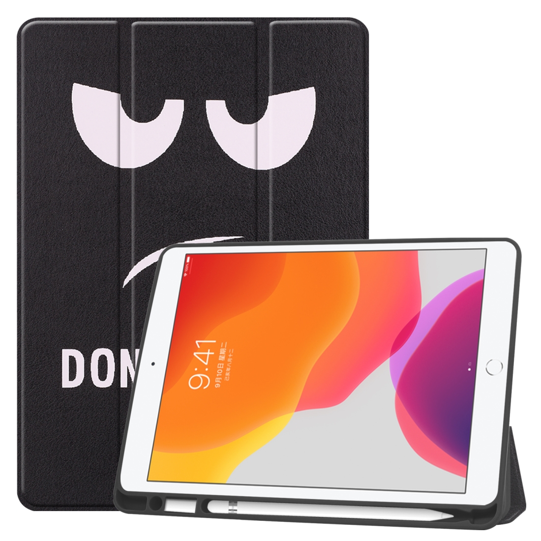 For iPad 10.2 2021 / 2020 / 2019 TPU Colored Drawing Horizontal Flip Leather Case with Three-folding Holder & Sleep / Wake-up Function(Big Eye Me) For iPad 10.2 2021 / 2020 / 2019 TPU Colored Drawing Horizontal Flip Leather Case with Three-folding Holder & Sleep / Wake-up Function(Big Eye Me)