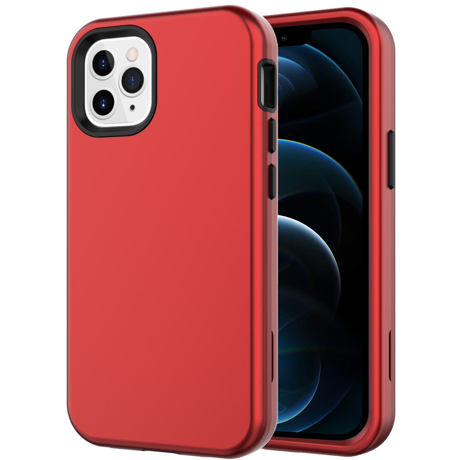 For iPhone 12 Pro Max Shockproof PC + TPU Protective Case(Red) For iPhone 12 Pro Max Shockproof PC + TPU Protective Case(Red)