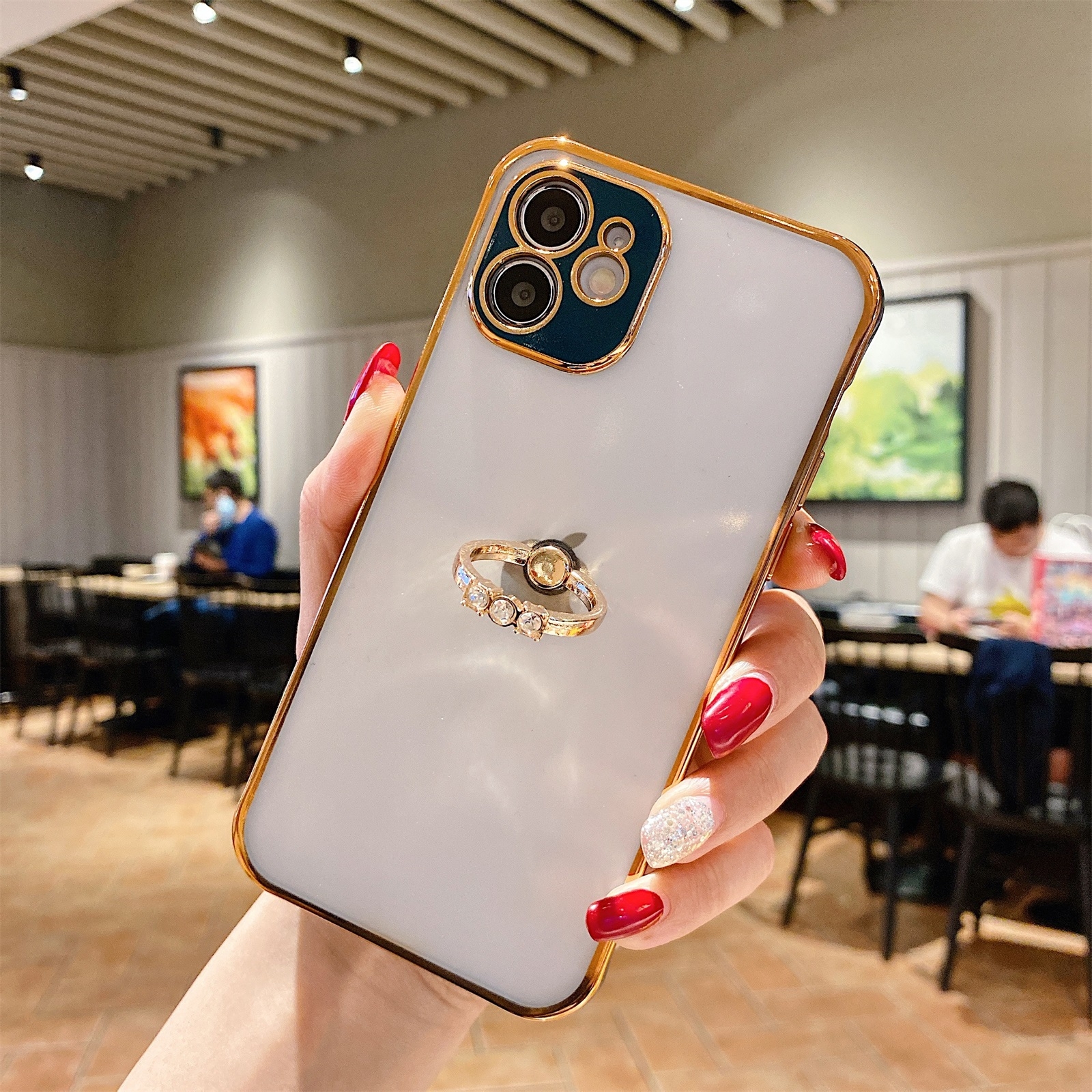 For iPhone 11 Pro 2 in 1 Plating TPU Protective Case with Ring Holder (Black) For iPhone 11 Pro 2 in 1 Plating TPU Protective Case with Ring Holder (Black)