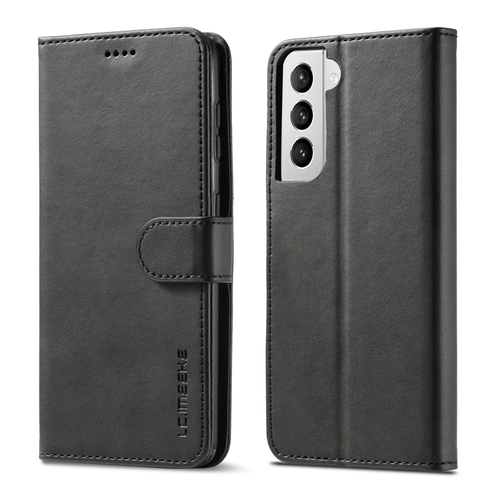 For Samsung Galaxy S21 5G LC.IMEEKE Calf Texture Horizontal Flip Leather Case with Holder & Card Slots & Wallet(Black) For Samsung Galaxy S21 5G LC.IMEEKE Calf Texture Horizontal Flip Leather Case with Holder & Card Slots & Wallet(Black)