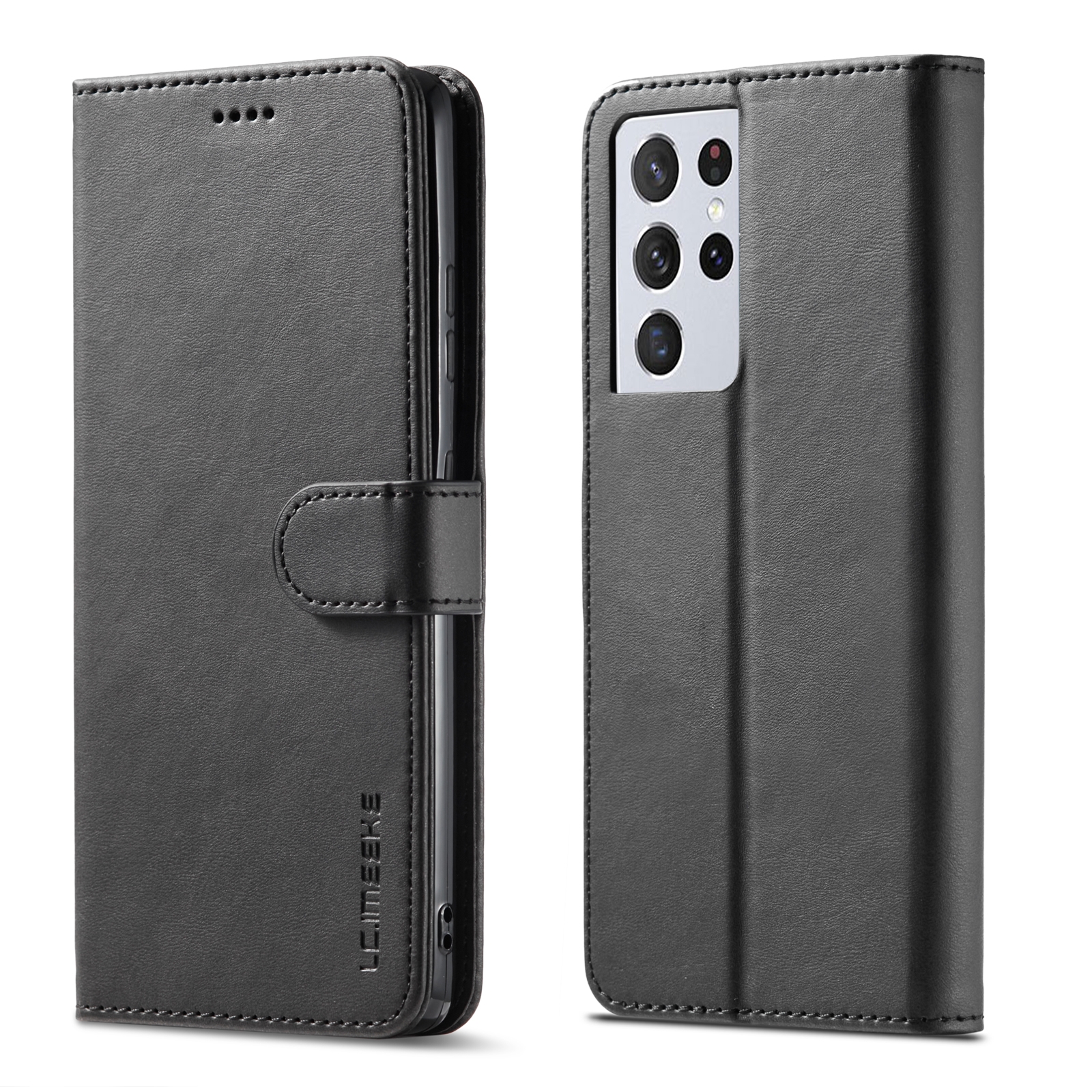 For Samsung Galaxy S21 Ultra 5G LC.IMEEKE Calf Texture Horizontal Flip Leather Case with Holder & Card Slots & Wallet(Black) For Samsung Galaxy S21 Ultra 5G LC.IMEEKE Calf Texture Horizontal Flip Leather Case with Holder & Card Slots & Wallet(Black)