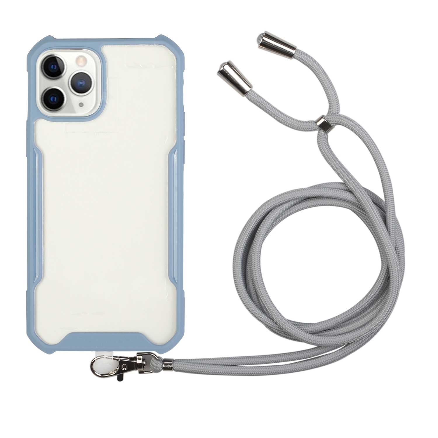 For iPhone 11 Pro Acrylic + Color TPU Shockproof Case with Neck Lanyard (Milk Grey) For iPhone 11 Pro Acrylic + Color TPU Shockproof Case with Neck Lanyard (Milk Grey)
