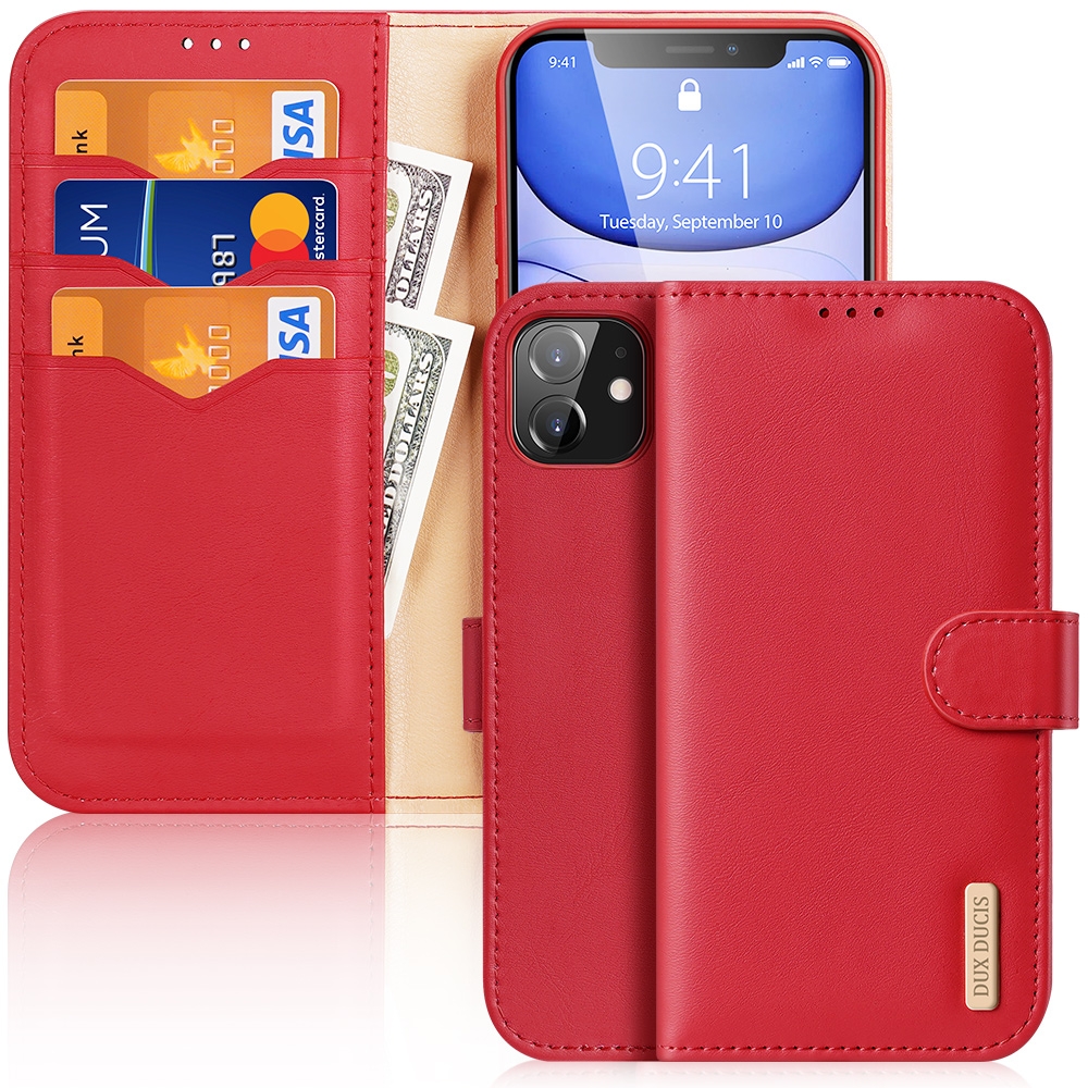 DUX DUCIS Hivo Series Cowhide + PU + TPU Leather Horizontal Flip Case with Holder & Card Slots For iPhone 11(Red) DUX DUCIS Hivo Series Cowhide + PU + TPU Leather Horizontal Flip Case with Holder & Card Slots For iPhone 11(Red)