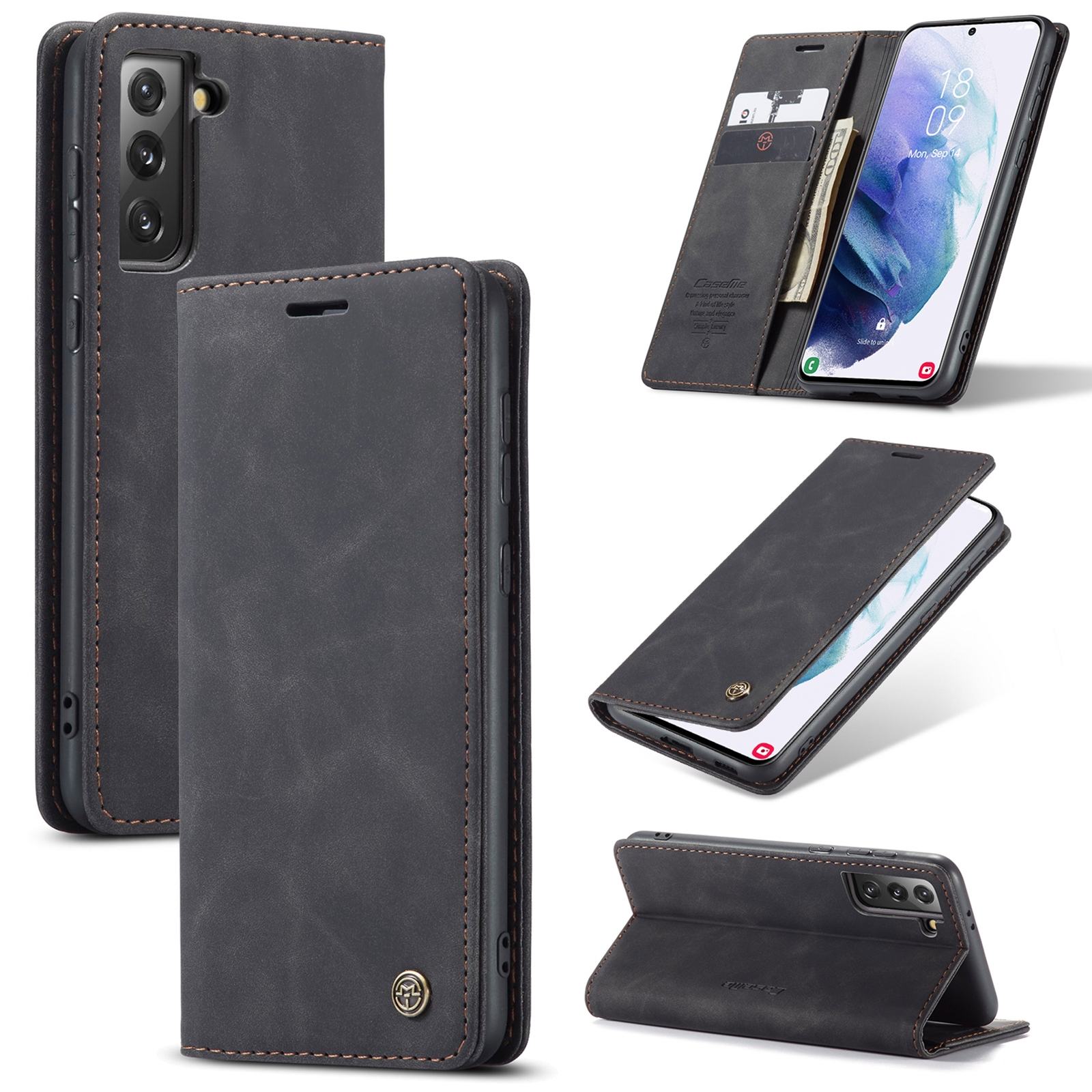 For Samsung Galaxy S21+ 5G CaseMe 013 Multifunctional Horizontal Flip Leather Case with Holder & Card Slot & Wallet(Black) For Samsung Galaxy S21+ 5G CaseMe 013 Multifunctional Horizontal Flip Leather Case with Holder & Card Slot & Wallet(Black)