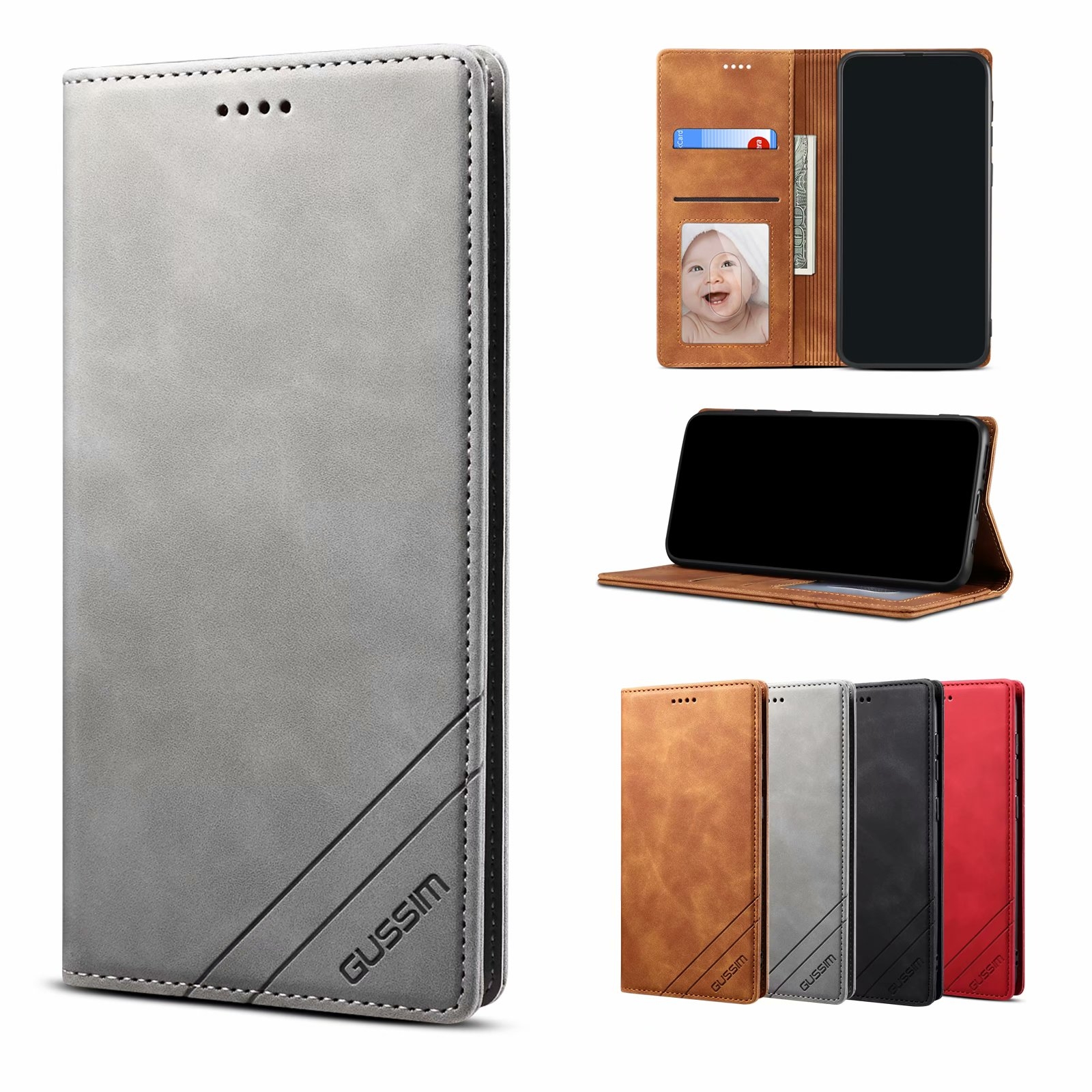 For Samsung Galaxy S20 FE GUSSIM GS-001 Business Style Horizontal Flip Skin Feel PU Leather Case with Holder & Card Slots & Wallet & Photo Frame(Grey) For Samsung Galaxy S20 FE GUSSIM GS-001 Business Style Horizontal Flip Skin Feel PU Leather Case with Holder & Card Slots & Wallet & Photo Frame(Grey)