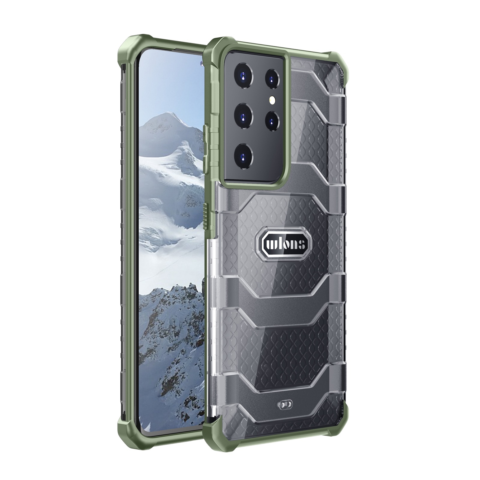 For Samsung Galaxy S21 Ultra 5G wlons Explorer Series PC+TPU Protective Case(Green) For Samsung Galaxy S21 Ultra 5G wlons Explorer Series PC+TPU Protective Case(Green)