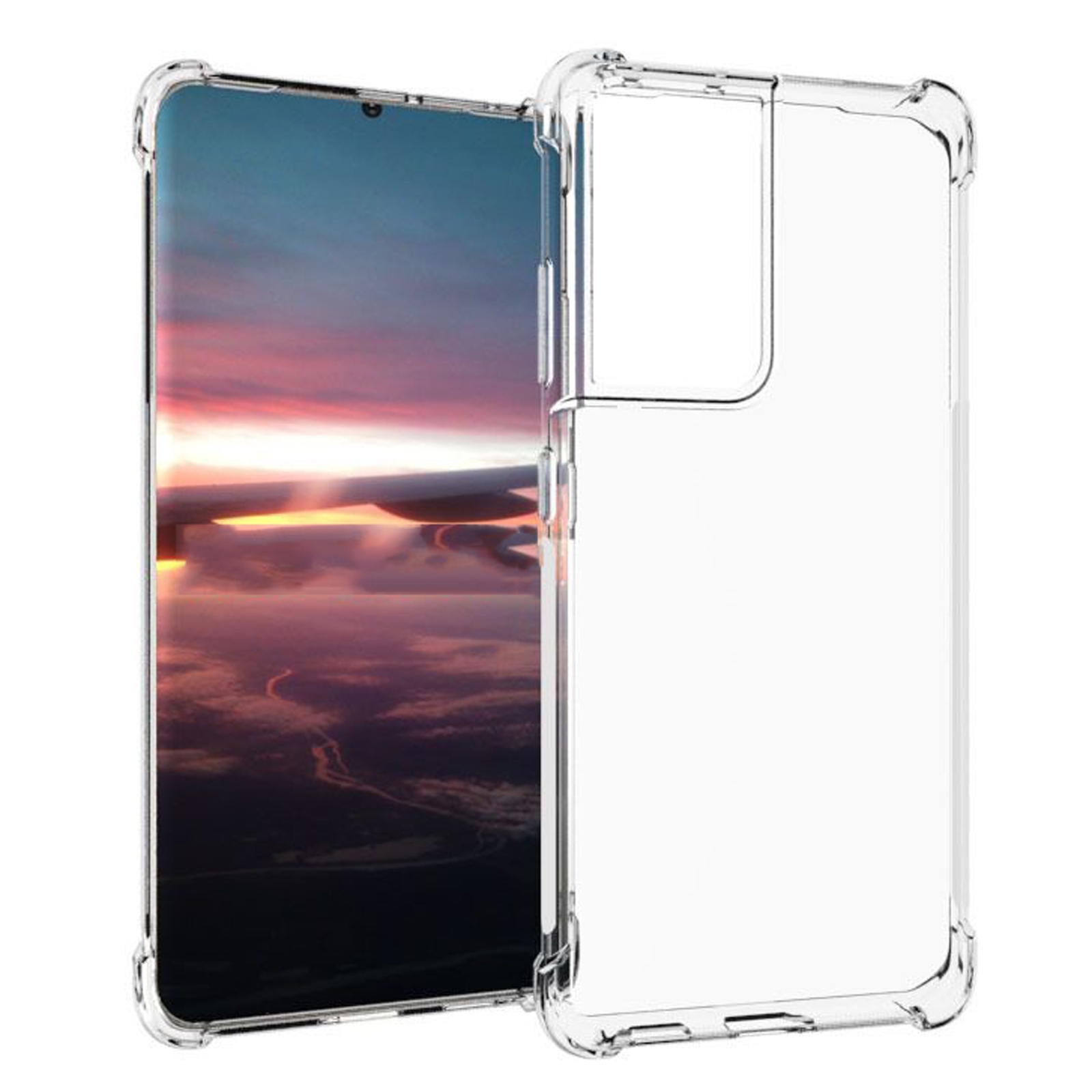 For Samsung Galaxy S21 Ultra 5G Shockproof Non-slip Waterproof Thickening TPU Protective Case(Transparent) For Samsung Galaxy S21 Ultra 5G Shockproof Non-slip Waterproof Thickening TPU Protective Case(Transparent)