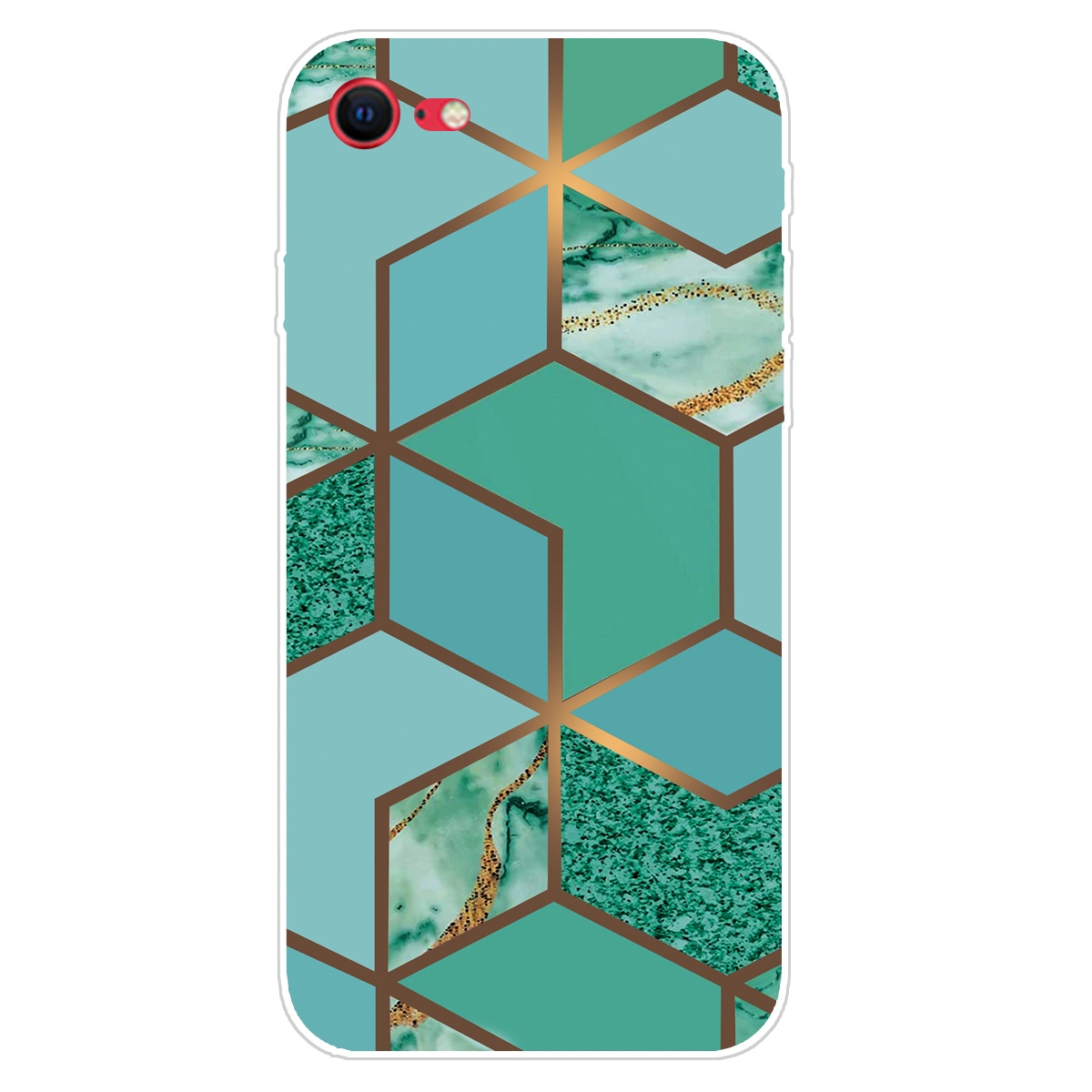 For iPhone SE 2022 / SE 2020 / 8 / 7 Marble Pattern Shockproof TPU Protective Case(Rhombus Green) For iPhone SE 2022 / SE 2020 / 8 / 7 Marble Pattern Shockproof TPU Protective Case(Rhombus Green)