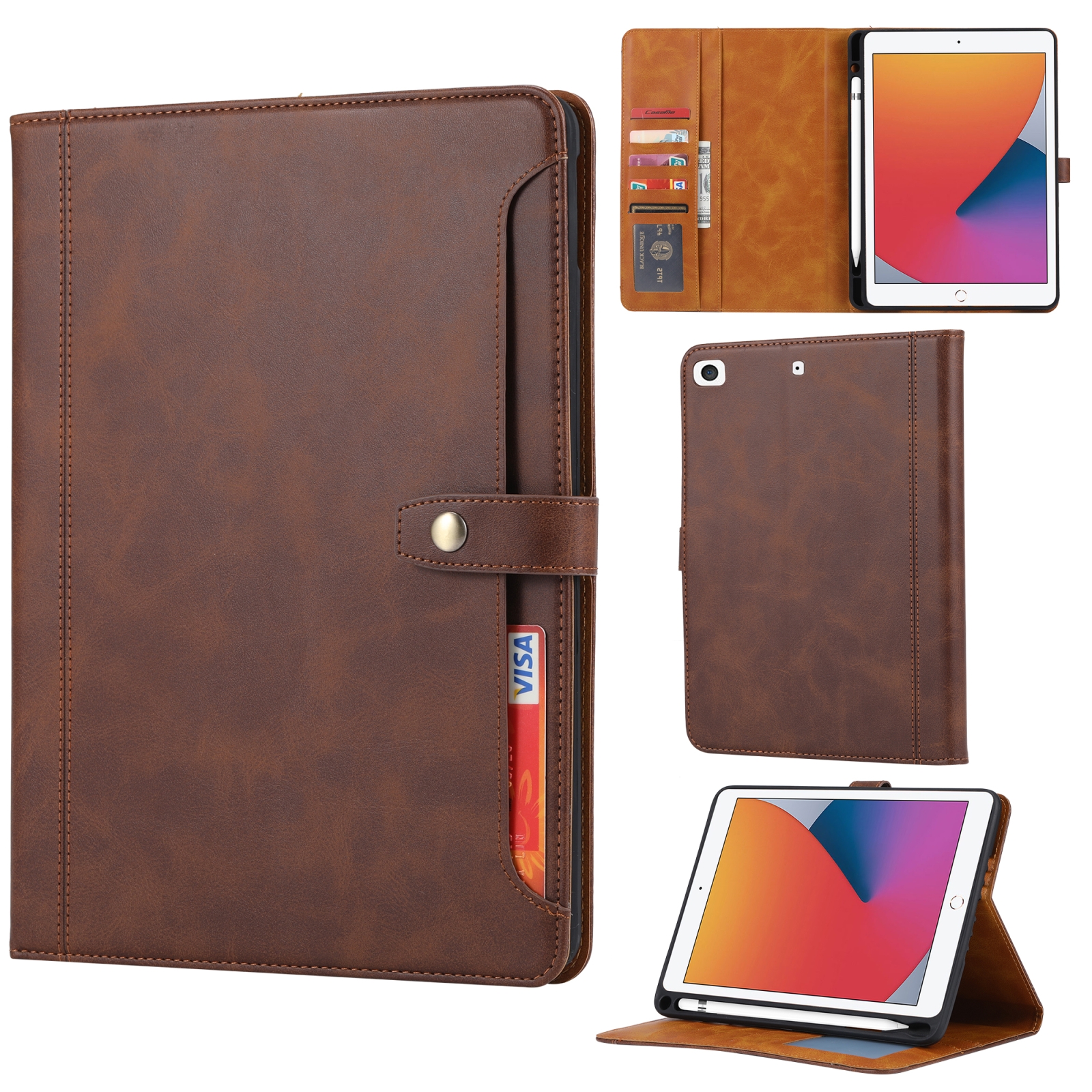 Calf Texture Double Fold Clasp Horizontal Flip Leather Case with Photo Frame & Holder & Card Slots & Wallet For iPad mini 5 / mini 4 / mini 3(Coffee) Calf Texture Double Fold Clasp Horizontal Flip Leather Case with Photo Frame & Holder & Card Slots & Wallet For iPad mini 5 / mini 4 / mini 3(Coffee)