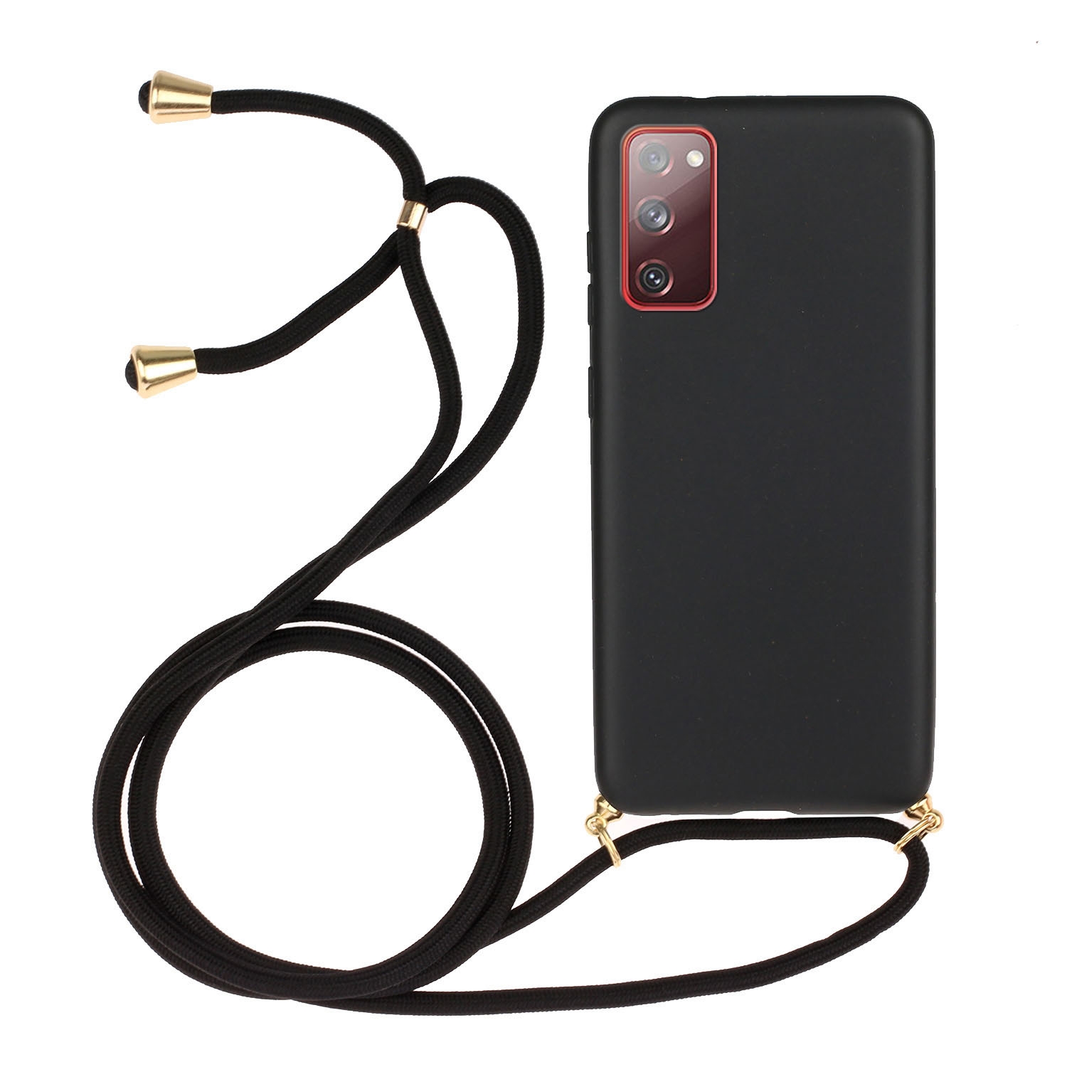 For Samsung Galaxy S20 FE Wheat Straw Material + TPU Protective Case with Lanyard(Black) For Samsung Galaxy S20 FE Wheat Straw Material + TPU Protective Case with Lanyard(Black)