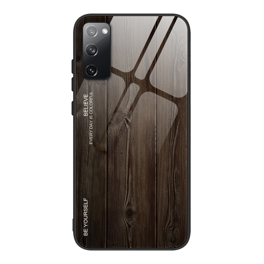 For Samsung Galaxy S20 FE Wood Grain Glass Protective Case(M01) For Samsung Galaxy S20 FE Wood Grain Glass Protective Case(M01)