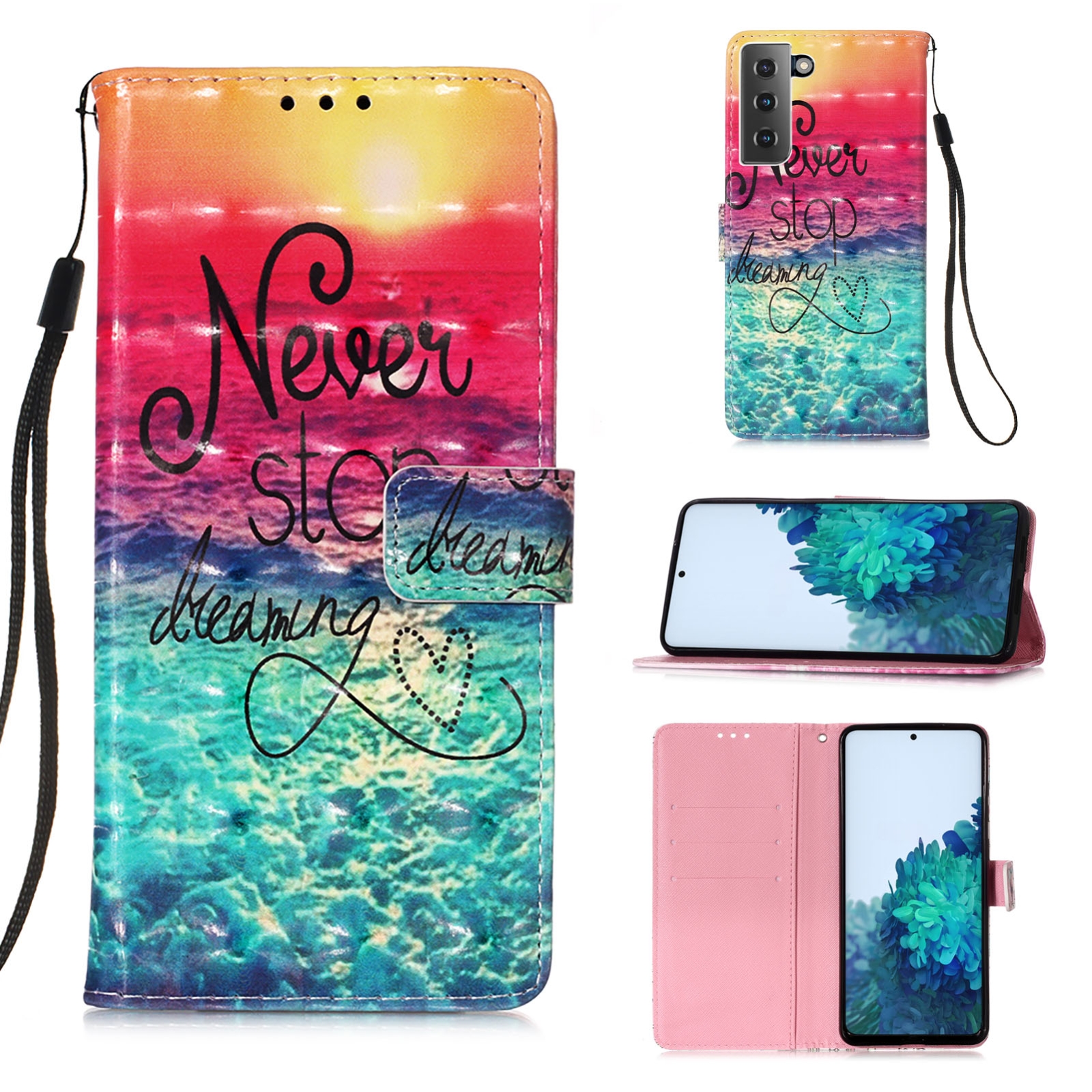 For Samsung Galaxy 21 5G 3D Painting Horizontal Flip Leather Case with Holder & Card Slot & Wallet & Lanyard(Color Picture) For Samsung Galaxy 21 5G 3D Painting Horizontal Flip Leather Case with Holder & Card Slot & Wallet & Lanyard(Color Picture)