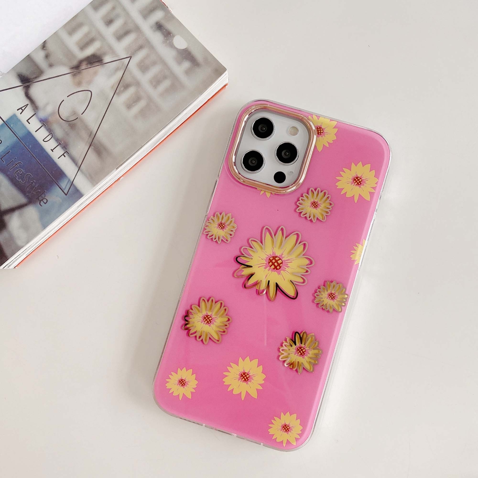 Double-sided Film Laser Flower Pattern Protective Case For iPhone 11 Pro(Rose Red) Double-sided Film Laser Flower Pattern Protective Case For iPhone 11 Pro(Rose Red)