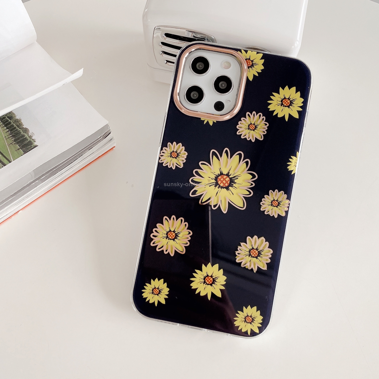Double-sided Film Laser Flower Pattern Protective Case For iPhone 11 Pro Max(Black) Double-sided Film Laser Flower Pattern Protective Case For iPhone 11 Pro Max(Black)