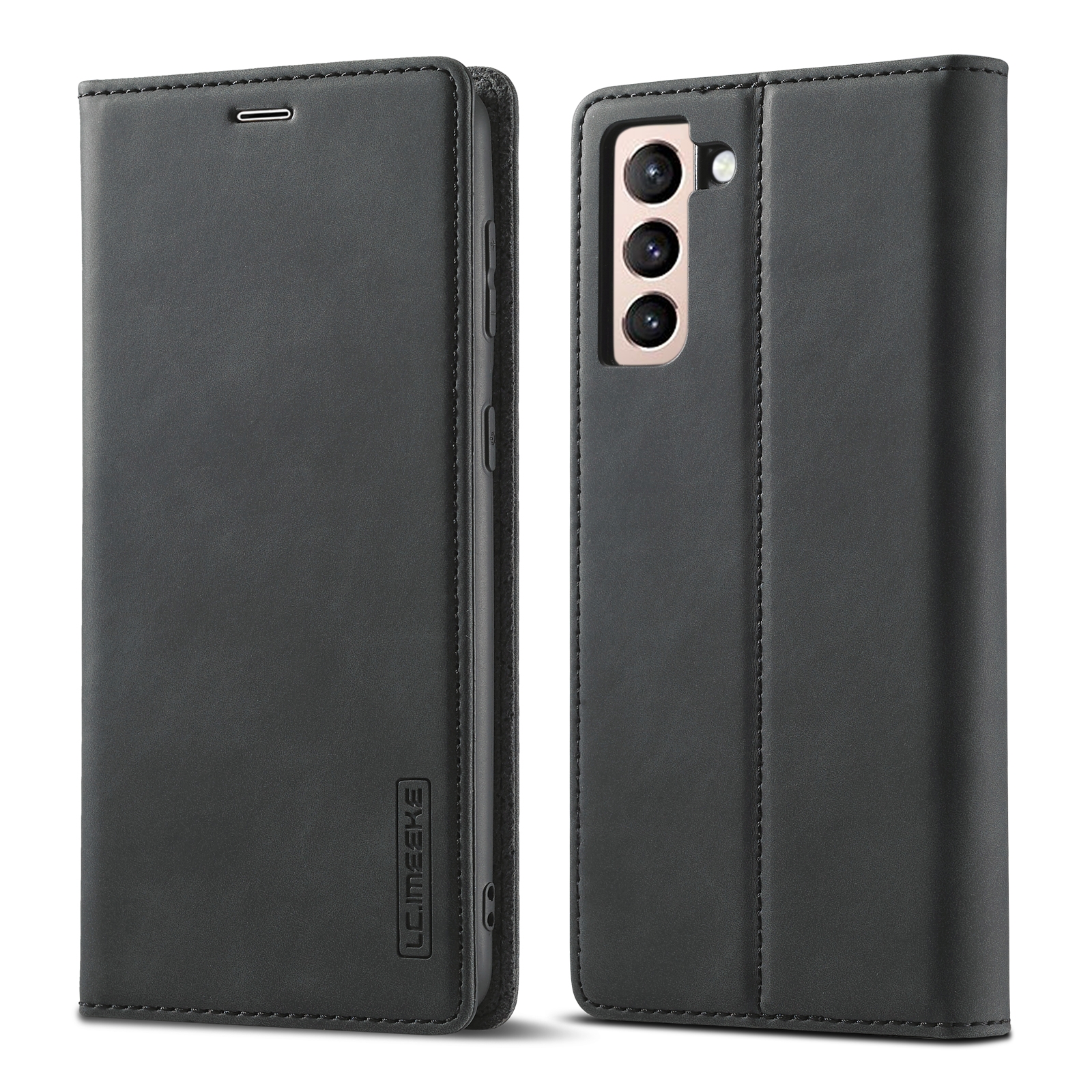 For Samsung Galaxy S21 5G LC.IMEEKE Strong Magnetism Ultra-thin Horizontal Flip Matte TPU + PU Leather Case with Holder & Card Slots & Wallet(Black) For Samsung Galaxy S21 5G LC.IMEEKE Strong Magnetism Ultra-thin Horizontal Flip Matte TPU + PU Leather Case with Holder & Card Slots & Wallet(Black)