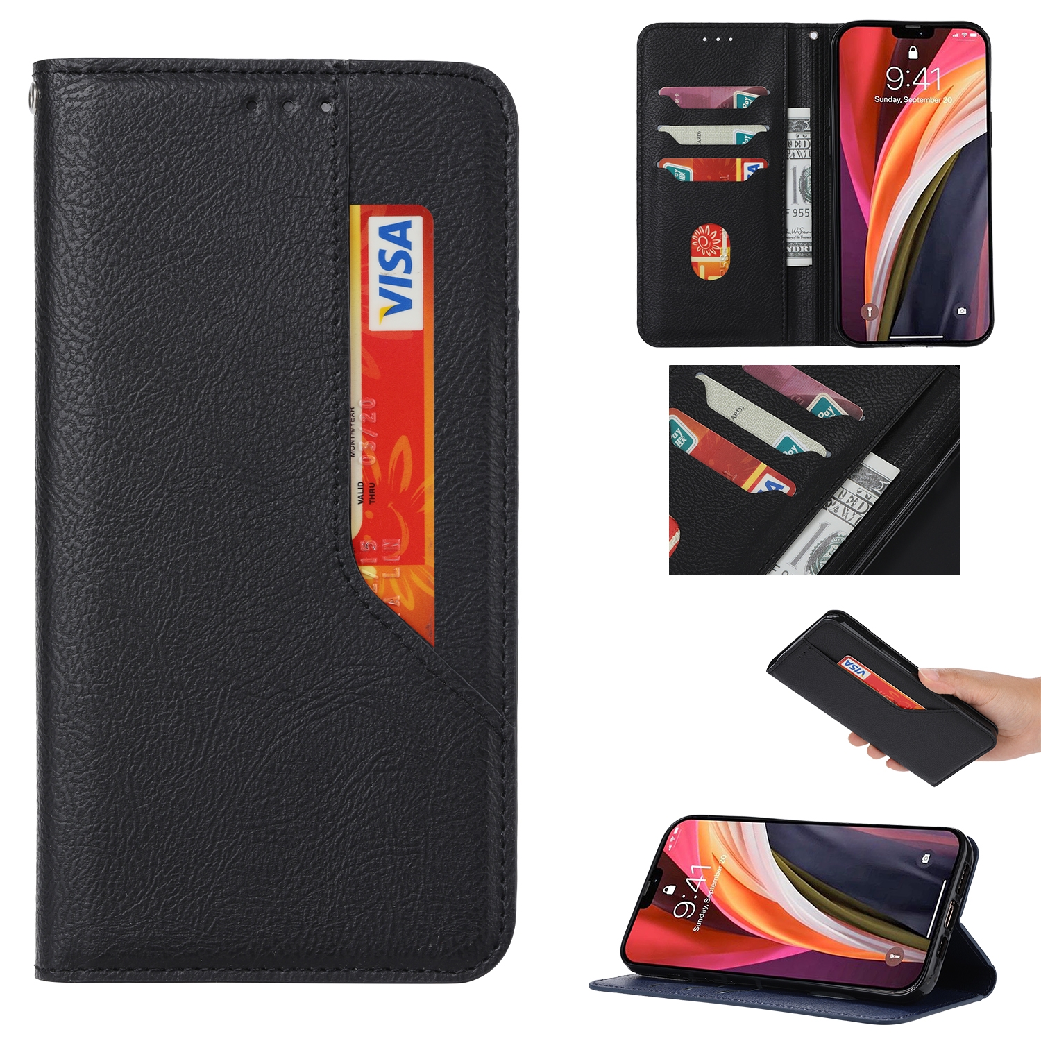 For Samsung Galaxy S21 Ultra 5G Magnetic Horizontal Flip Leather Case with Holder & Card Slots & Wallet(Black) For Samsung Galaxy S21 Ultra 5G Magnetic Horizontal Flip Leather Case with Holder & Card Slots & Wallet(Black)
