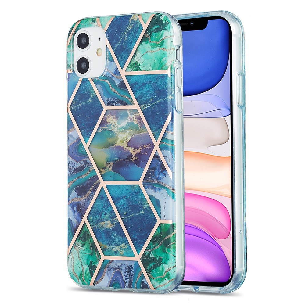 For iPhone 11 3D Electroplating Marble Pattern TPU Protective Case (Dark Green) For iPhone 11 3D Electroplating Marble Pattern TPU Protective Case (Dark Green)