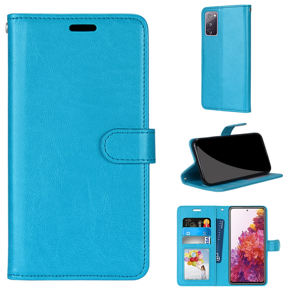 For Samsung Galaxy S20 FE 5G Pure Color Horizontal Flip PU Leather Case with Holder & Card Slots & Wallet & Photo Frame(Blue) For Samsung Galaxy S20 FE 5G Pure Color Horizontal Flip PU Leather Case with Holder & Card Slots & Wallet & Photo Frame(Blue)