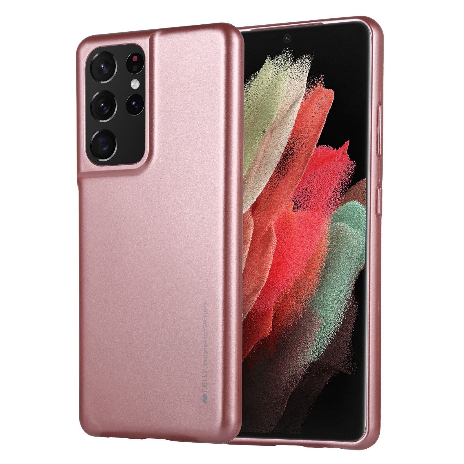 For Samsung Galaxy S21 Ultra 5G GOOSPERY I JELLY METAL Shockproof TPU Case(Rose Gold) For Samsung Galaxy S21 Ultra 5G GOOSPERY I JELLY METAL Shockproof TPU Case(Rose Gold)