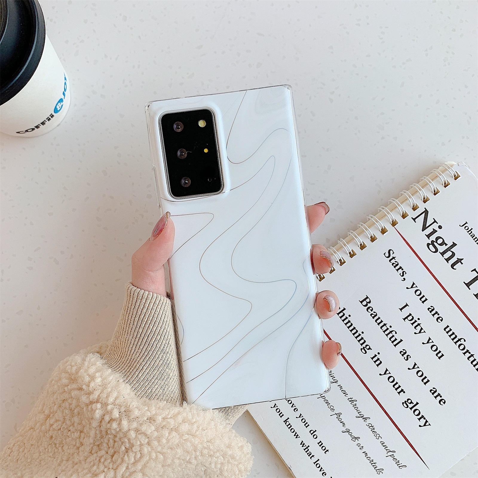 For Samsung Galaxy S20 FE Frosted Laser TPU Protective Case(Abstract Rice White) For Samsung Galaxy S20 FE Frosted Laser TPU Protective Case(Abstract Rice White)