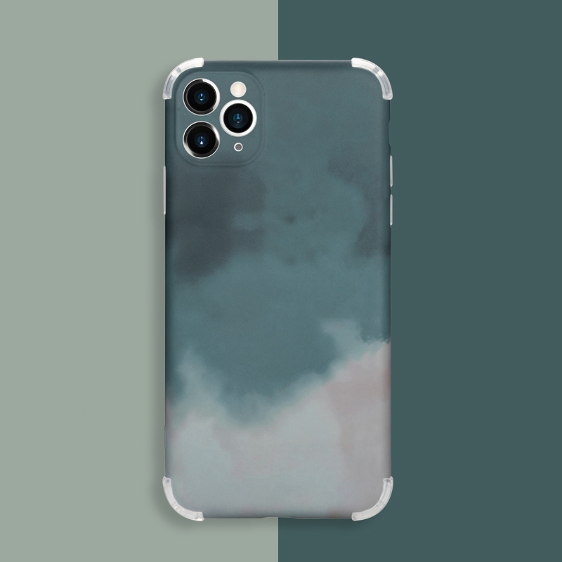 For iPhone 12 Watercolor Series Four-corner Shockproof IMD Protective Case(Turquoise) For iPhone 12 Watercolor Series Four-corner Shockproof IMD Protective Case(Turquoise)