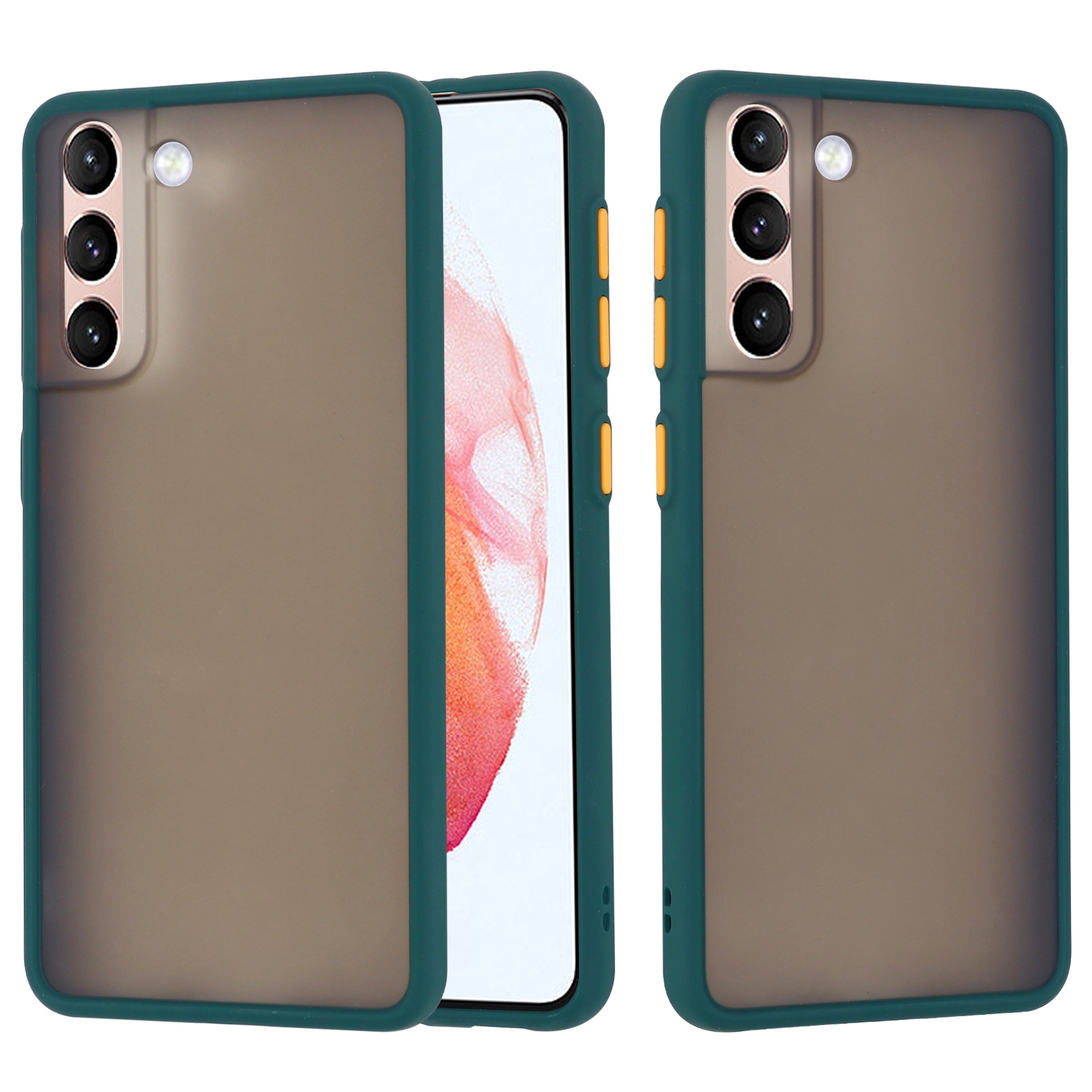 For Samsung Galaxy S21 5G Skin Hand Feeling Series Shockproof Frosted PC + TPU Protective Case(Green) For Samsung Galaxy S21 5G Skin Hand Feeling Series Shockproof Frosted PC + TPU Protective Case(Green)