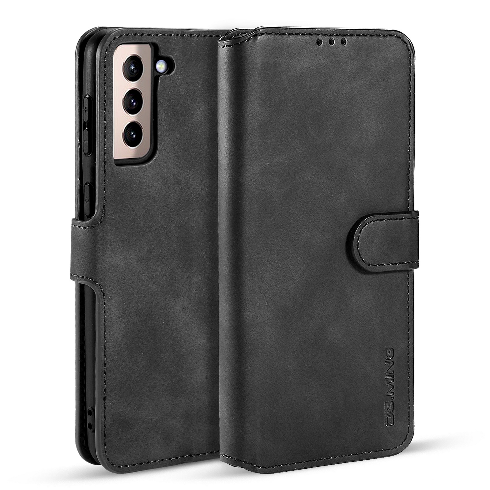 For Samsung Galaxy S21+ 5G DG.MING Retro Oil Side Horizontal Flip Case with Holder & Card Slots & Wallet(Black) For Samsung Galaxy S21+ 5G DG.MING Retro Oil Side Horizontal Flip Case with Holder & Card Slots & Wallet(Black)