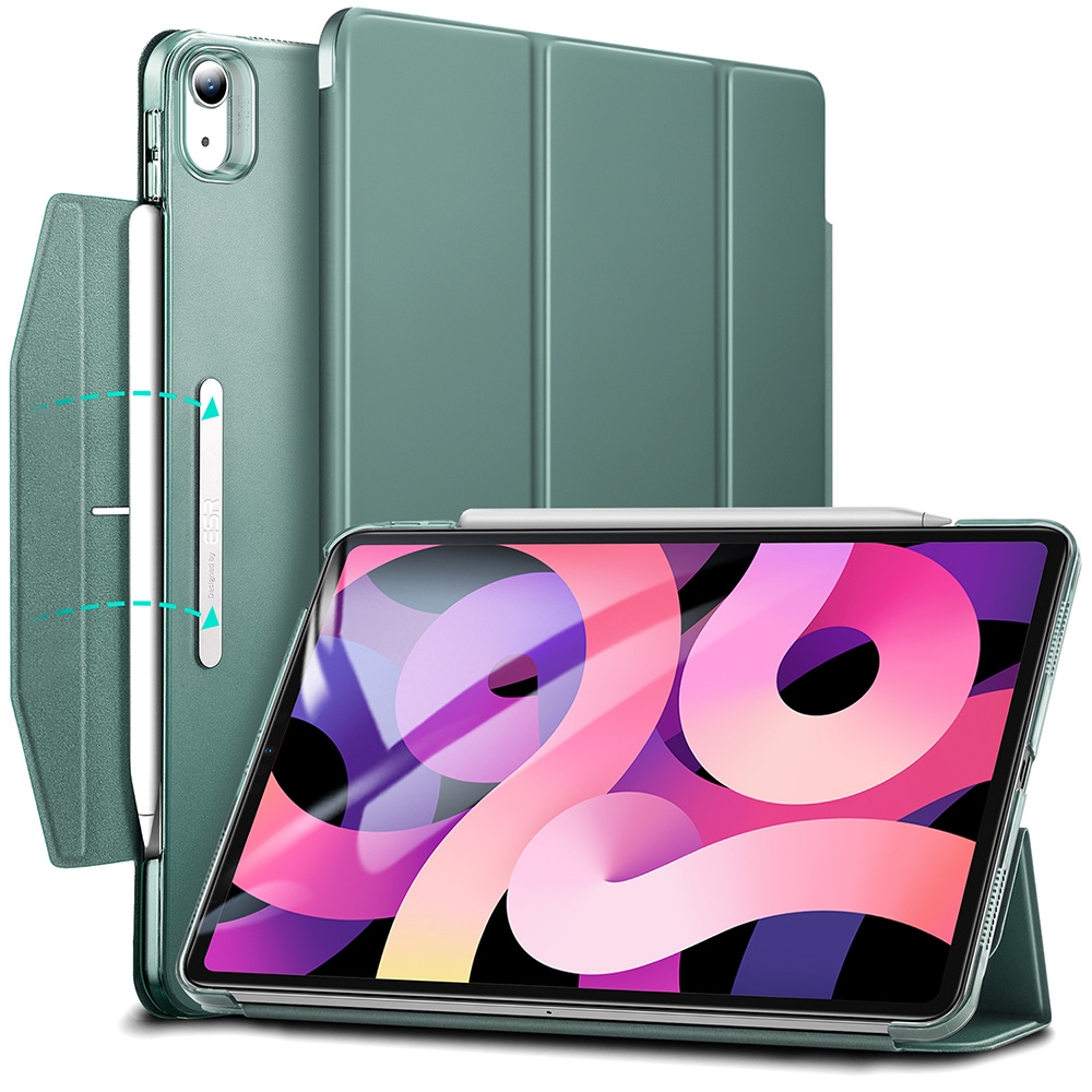ESR Ascend Trifold with Clasp Series PC + PU Leather Horizontal Flip Leather Case with Holder & Pen Slot For iPad Air (2020)(Cactus Green) ESR Ascend Trifold with Clasp Series PC + PU Leather Horizontal Flip Leather Case with Holder & Pen Slot For iPad Air (2020)(Cactus Green)