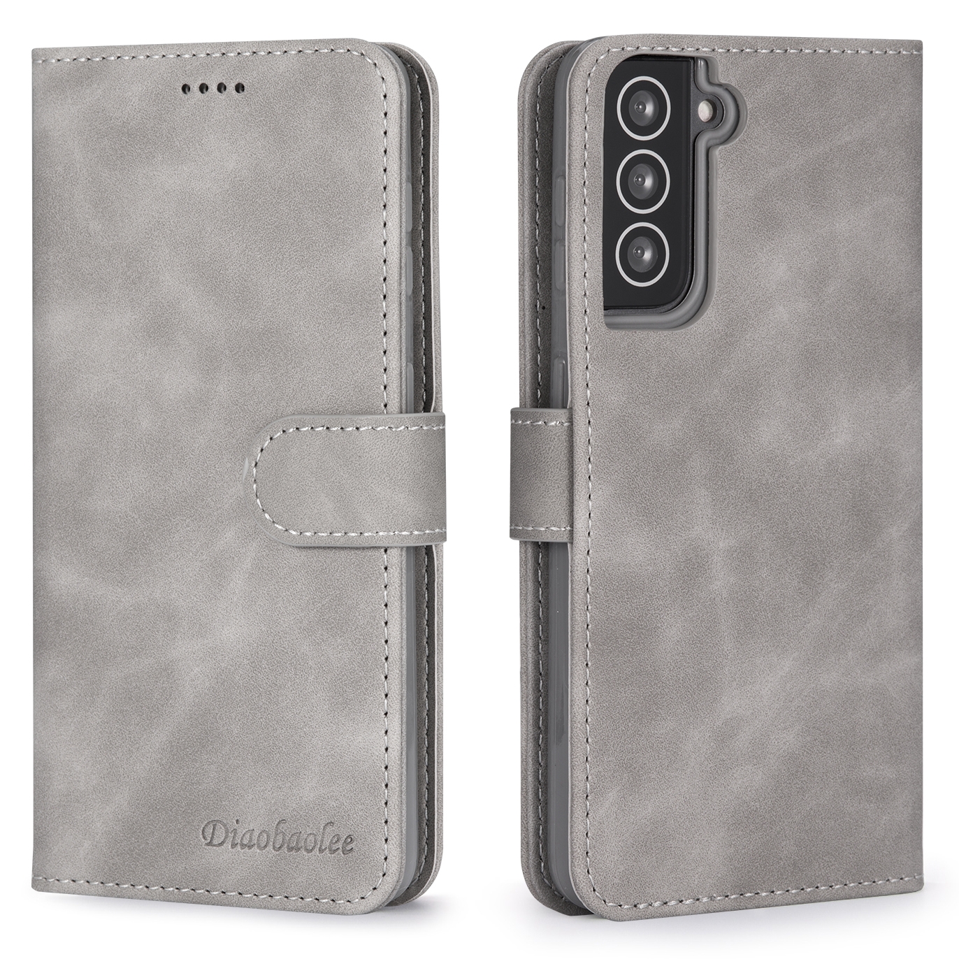 For Samsung Galaxy S21+ 5G Diaobaolee Pure Fresh Texture Horizontal Flip Leather Case(Grey) For Samsung Galaxy S21+ 5G Diaobaolee Pure Fresh Texture Horizontal Flip Leather Case(Grey)