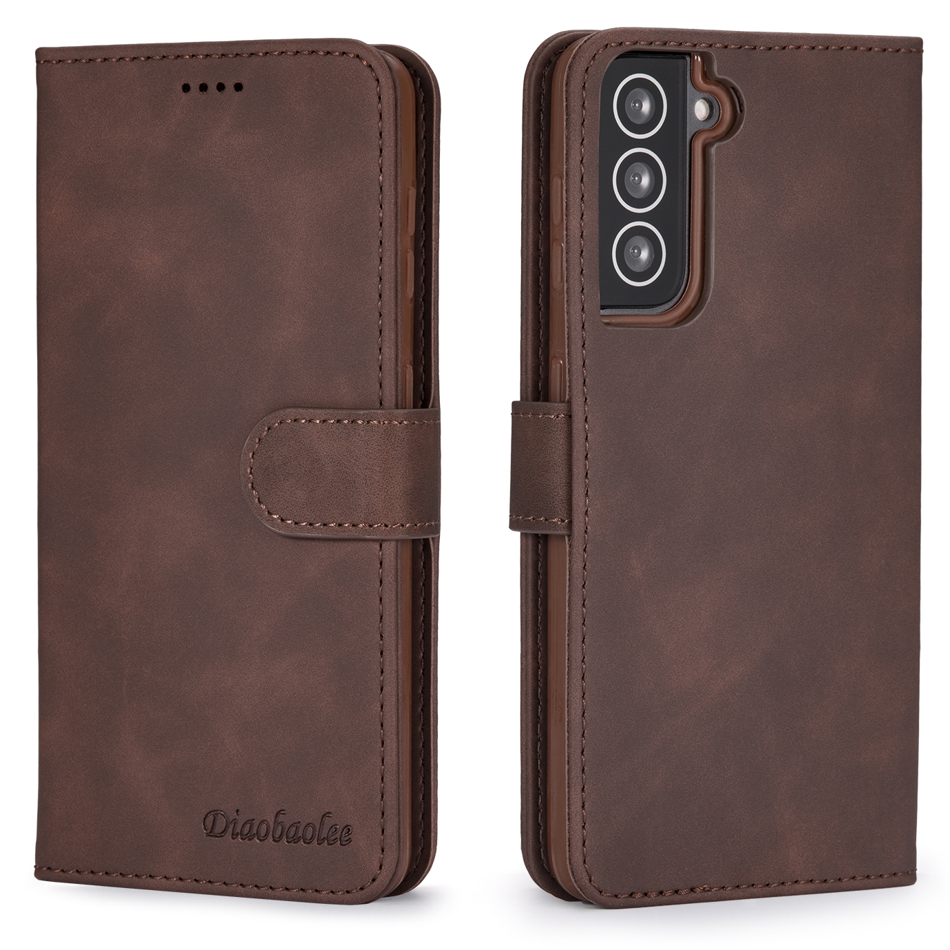 For Samsung Galaxy S21 Ultra 5G Diaobaolee Pure Fresh Texture Horizontal Flip Leather Case(Brown) For Samsung Galaxy S21 Ultra 5G Diaobaolee Pure Fresh Texture Horizontal Flip Leather Case(Brown)