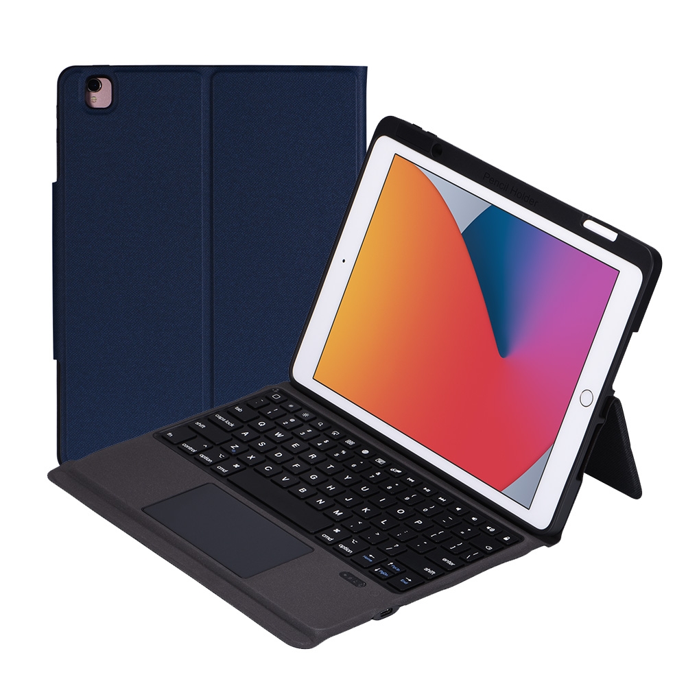 T2092 Bluetooth Keyboard PU Leather + Soft TPU Tablet Case with Touchpad & Pen Slot For iPad 10.2(2020/2019) Air 10.5 / Pro 10.5(Dark Blue) T2092 Bluetooth Keyboard PU Leather + Soft TPU Tablet Case with Touchpad & Pen Slot For iPad 10.2(2020/2019) Air 10.5 / Pro 10.5(Dark Blue)