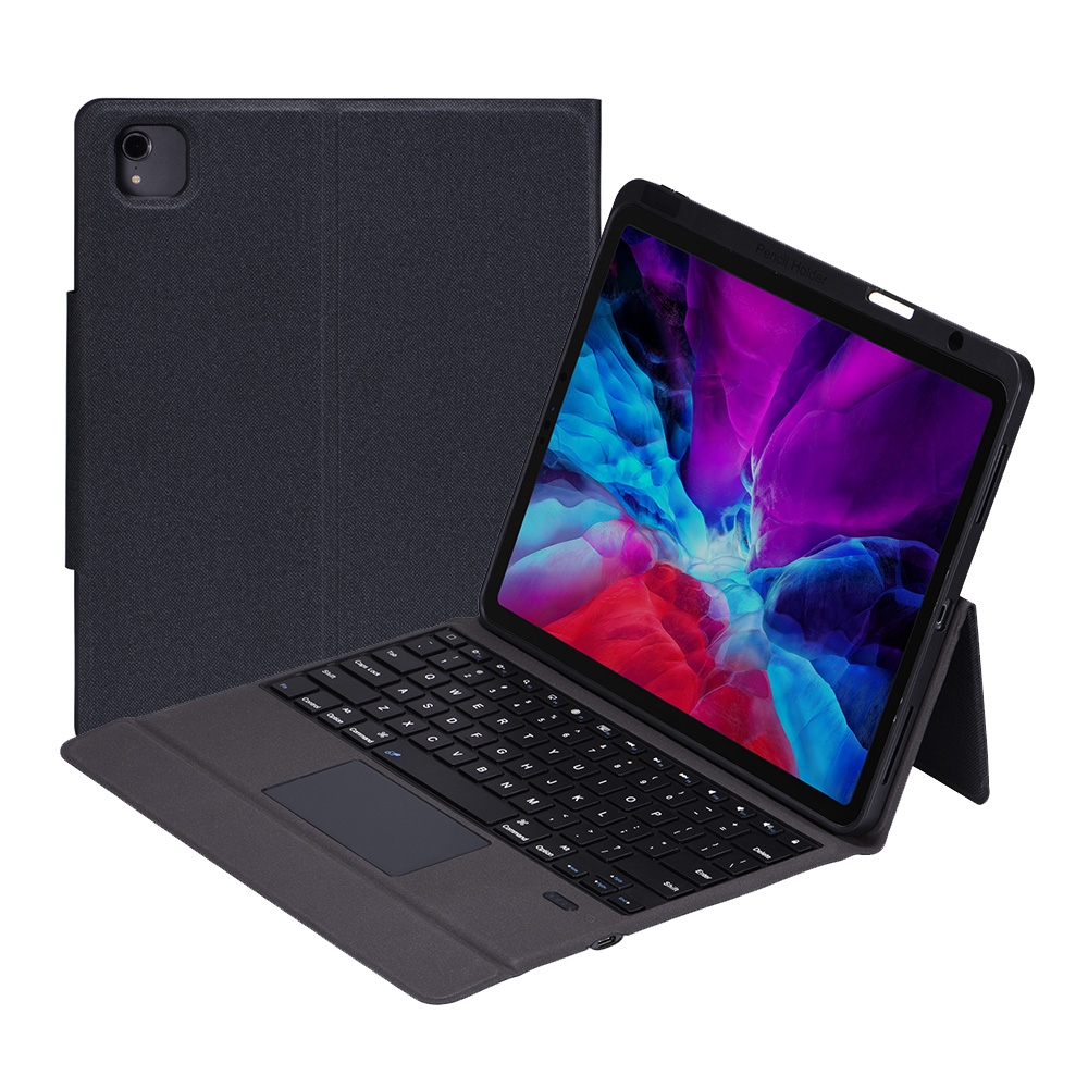 T2098 Bluetooth Keyboard PU Leather + Soft TPU Tablet Case with Touchpad & Pen Slot For iPad Pro 12.9 (2020/2018)(Black) T2098 Bluetooth Keyboard PU Leather + Soft TPU Tablet Case with Touchpad & Pen Slot For iPad Pro 12.9 (2020/2018)(Black)