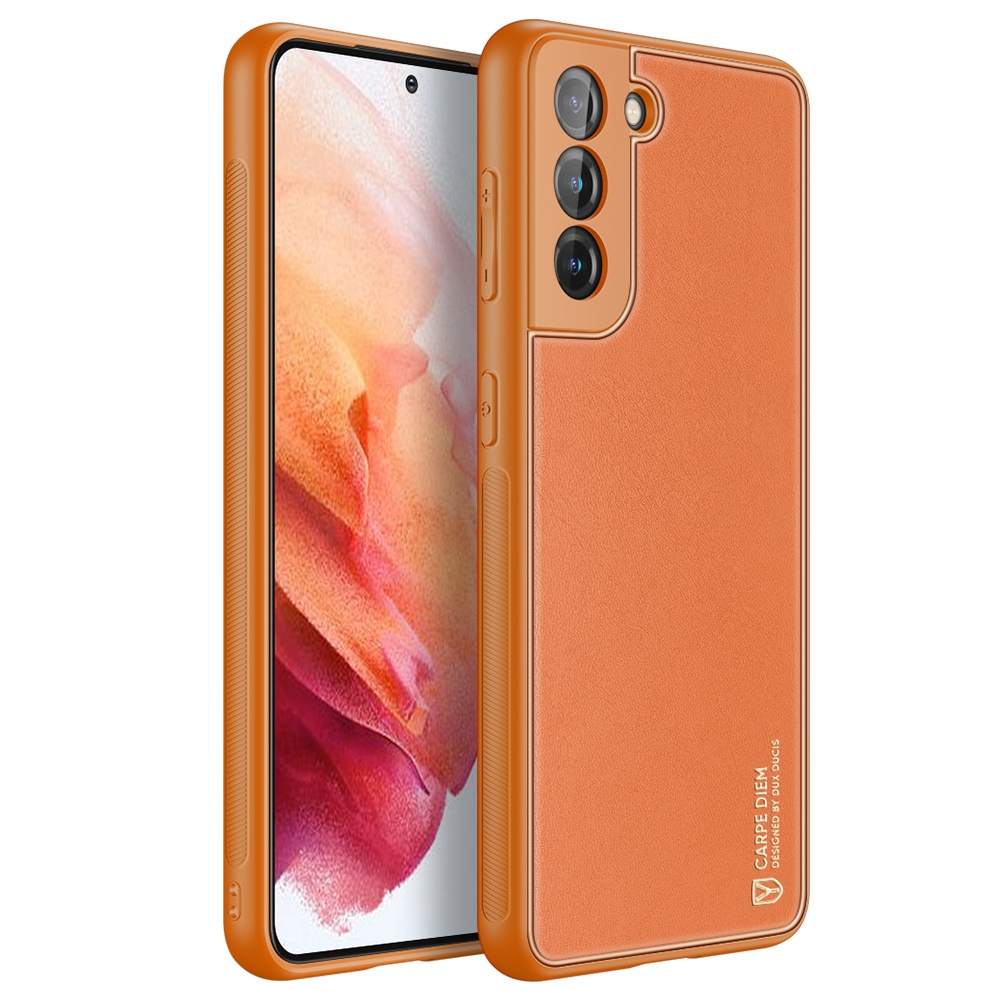 For Samsung Galaxy S21 5G DUX DUCIS YOLO Series PU + PC + TPU All-inclusive Electroplating Shockproof Protective Case(Orange) For Samsung Galaxy S21 5G DUX DUCIS YOLO Series PU + PC + TPU All-inclusive Electroplating Shockproof Protective Case(Orange)