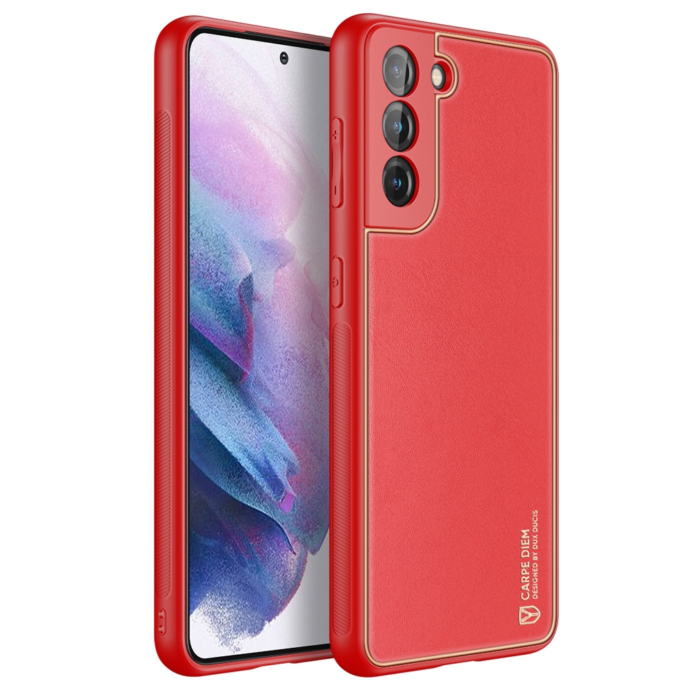 For Samsung Galaxy S21+ 5G DUX DUCIS YOLO Series PU + PC + TPU All-inclusive Electroplating Shockproof Protective Case(Red)