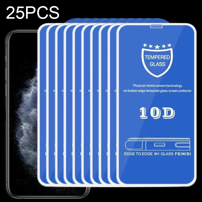 25 PCS 9H 10D Full Screen Tempered Glass Screen Protector For iPhone XS Max / 11 Pro Max(White) 25 PCS 9H 10D Full Screen Tempered Glass Screen Protector For iPhone XS Max / 11 Pro Max(White)