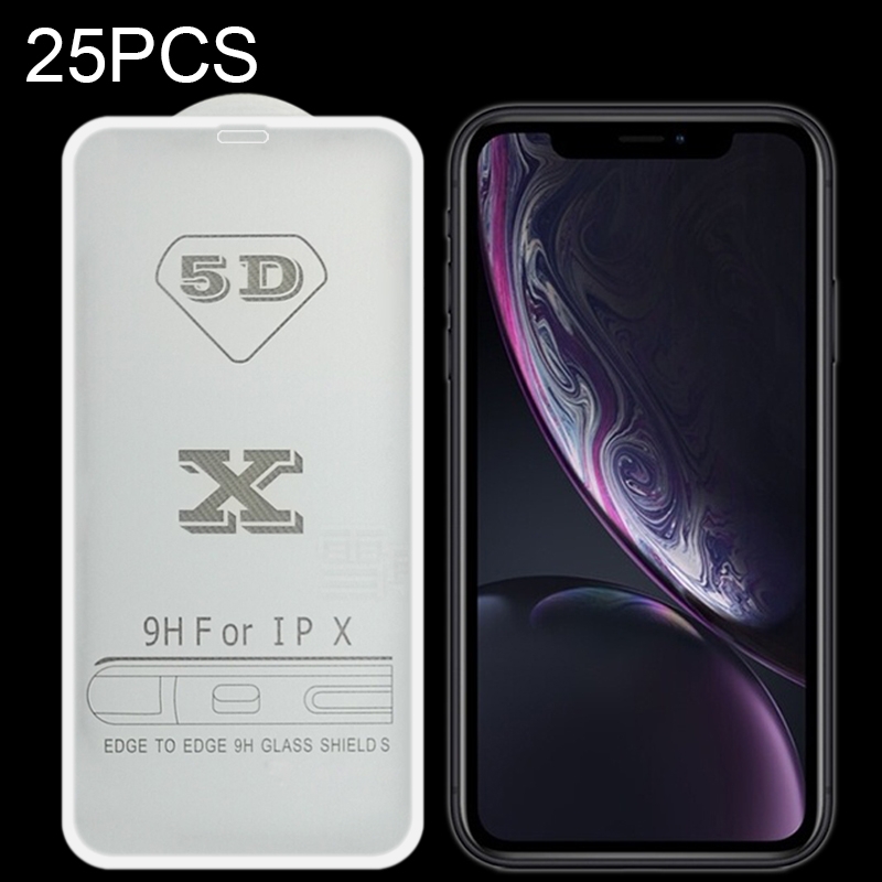 For iPhone 11 / XR 25pcs 9H 5D Full Glue Full Screen Tempered Glass Film For iPhone 11 / XR 25pcs 9H 5D Full Glue Full Screen Tempered Glass Film