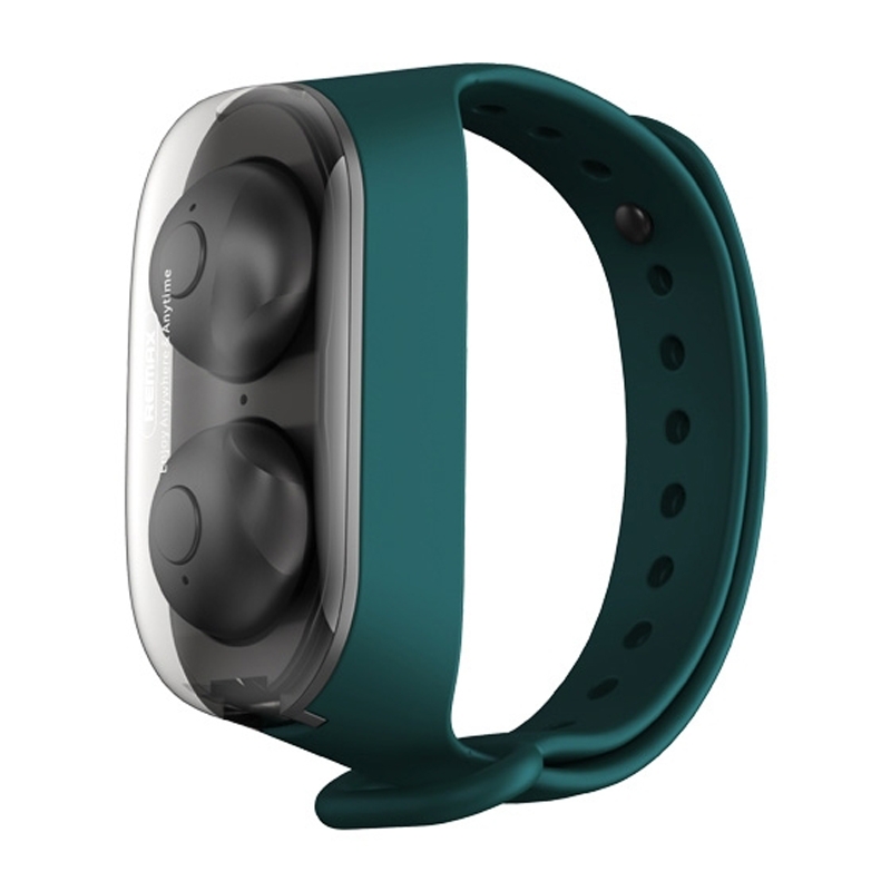 Remax TWS-15 Bluetooth 5.0 Portable Wristband Style True Wireless Stereo Earphone(Green) Remax TWS-15 Bluetooth 5.0 Portable Wristband Style True Wireless Stereo Earphone(Green)