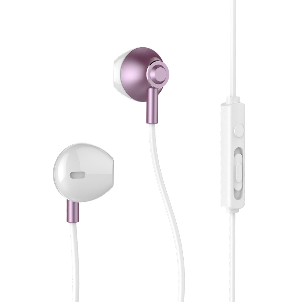 REMAX RM-711 Music Wired Earphone with MIC & Support Hands-free(Rose Gold) REMAX RM-711 Music Wired Earphone with MIC & Support Hands-free(Rose Gold)