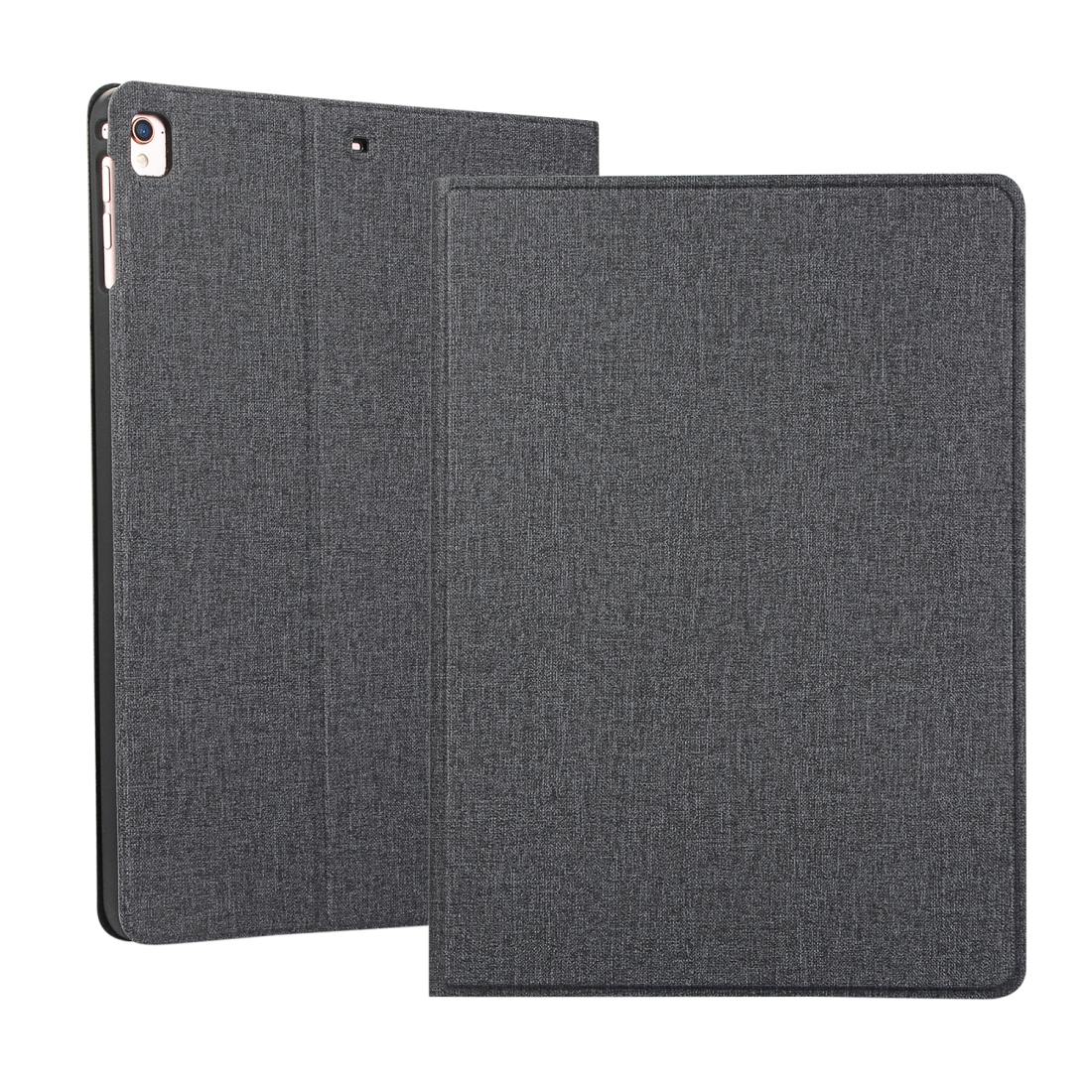 For iPad 10.2 2021 / 2020 / 2019 Voltage Craft Cloth TPU Protective Case with Holder(Black) For iPad 10.2 2021 / 2020 / 2019 Voltage Craft Cloth TPU Protective Case with Holder(Black)