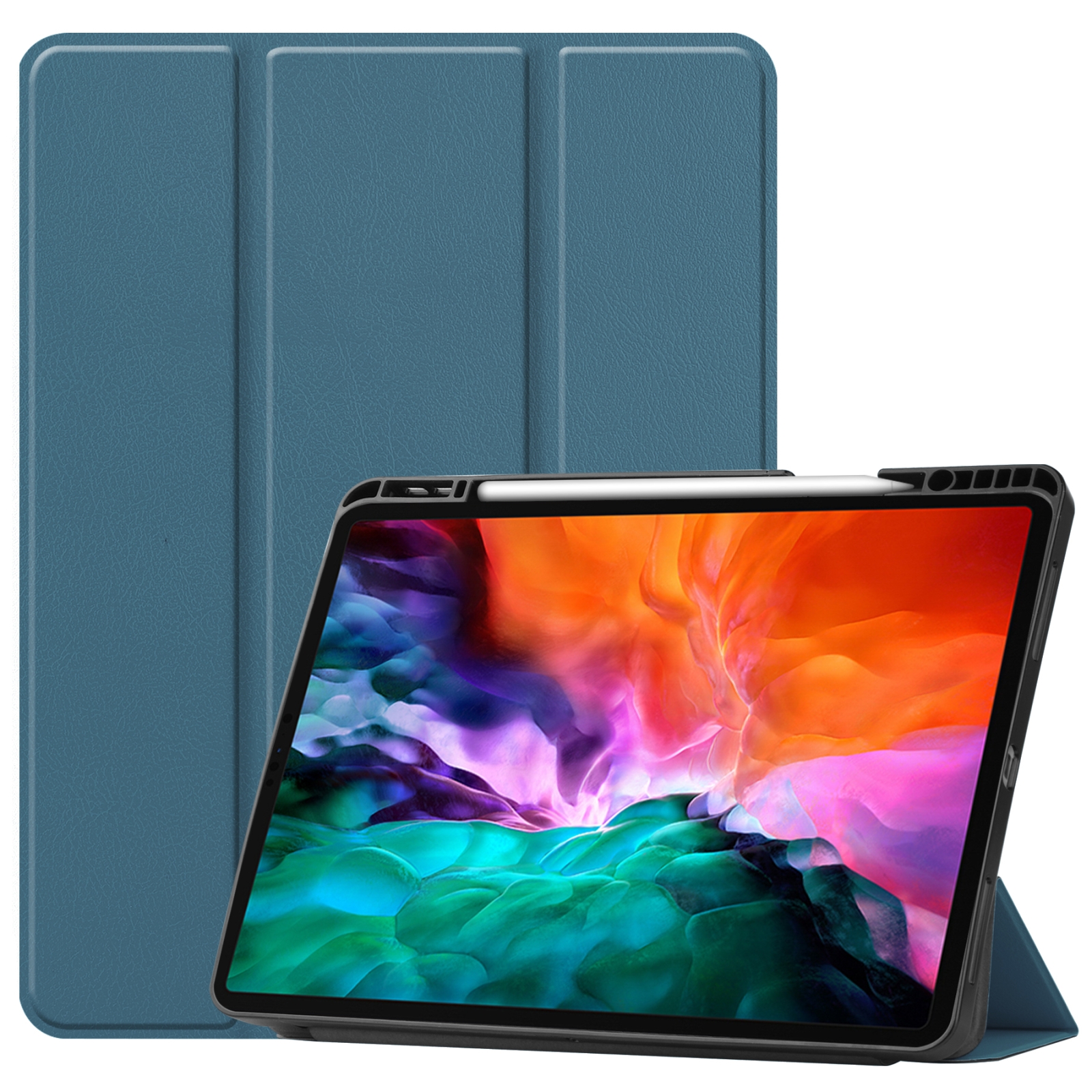 For iPad Pro 12.9 2022 / 2021 Horizontal Flip Honeycomb TPU + PU Leather Tablet Case with Three-folding Holder & Sleep / Wake-up Function & Pen Slot(Dark Green) For iPad Pro 12.9 2022 / 2021 Horizontal Flip Honeycomb TPU + PU Leather Tablet Case with Three-folding Holder & Sleep / Wake-up Function & Pen Slot(Dark Green)