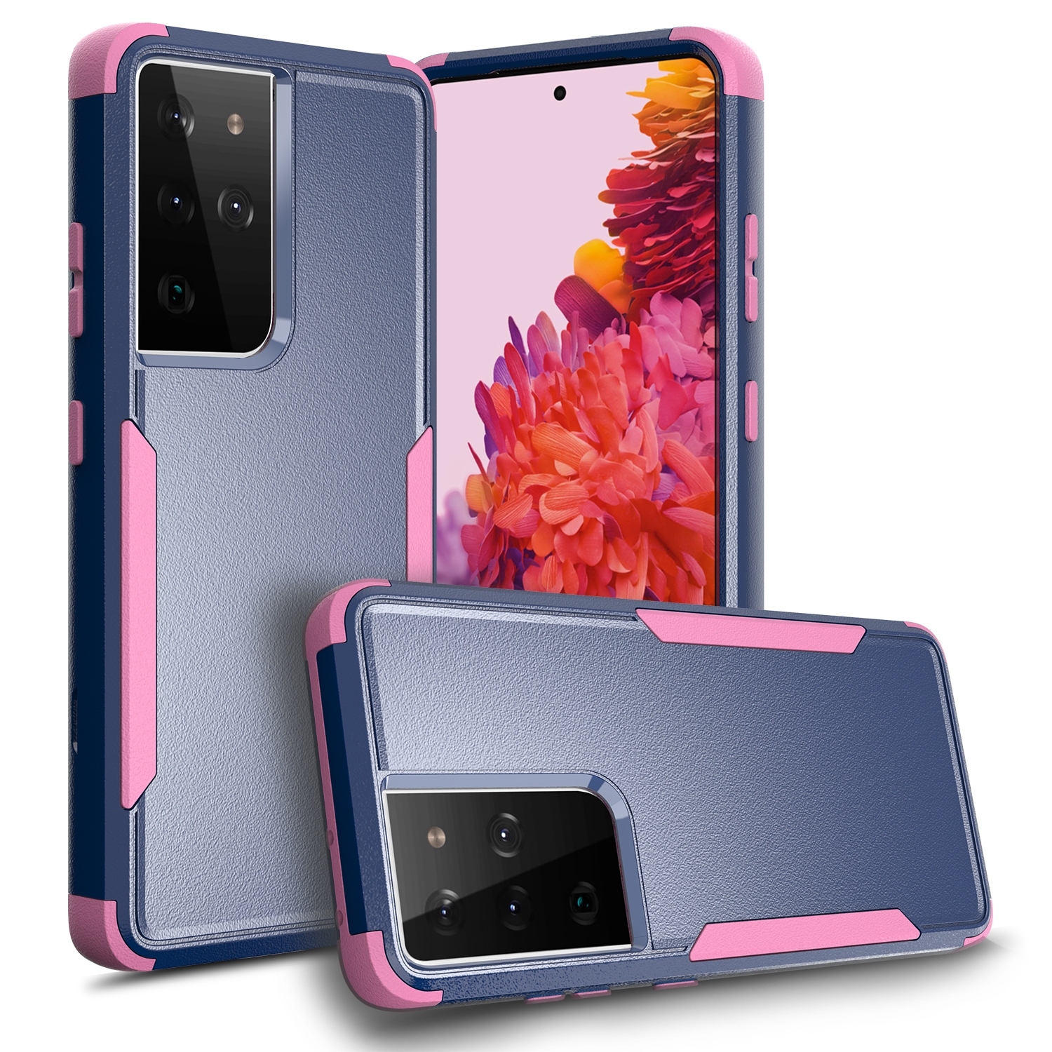 For Samsung Galaxy S21 Ultra 5G TPU + PC Shockproof Protective Case(Royal Blue + Pink) For Samsung Galaxy S21 Ultra 5G TPU + PC Shockproof Protective Case(Royal Blue + Pink)