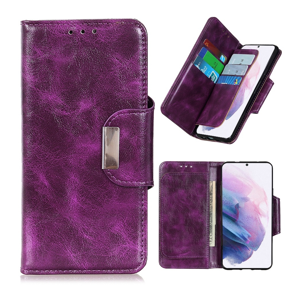 For Samsung Galaxy S21+ 5G Crazy Horse Texture Horizontal Flip Leather Case with Holder & 6-Card Slots & Wallet(Purple) For Samsung Galaxy S21+ 5G Crazy Horse Texture Horizontal Flip Leather Case with Holder & 6-Card Slots & Wallet(Purple)