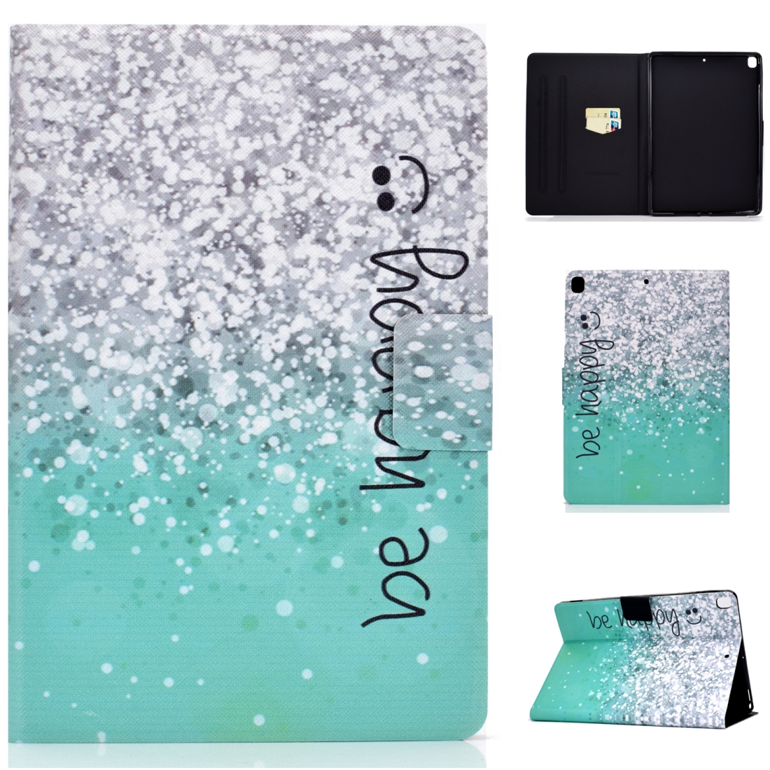 For iPad 10.2 2021 / 2020 / 2019 Colored Drawing Horizontal Flip Leather Case with Holder & Card Slots & Sleep / Wake-up Function(Green Quicksand) For iPad 10.2 2021 / 2020 / 2019 Colored Drawing Horizontal Flip Leather Case with Holder & Card Slots & Sleep / Wake-up Function(Green Quicksand)