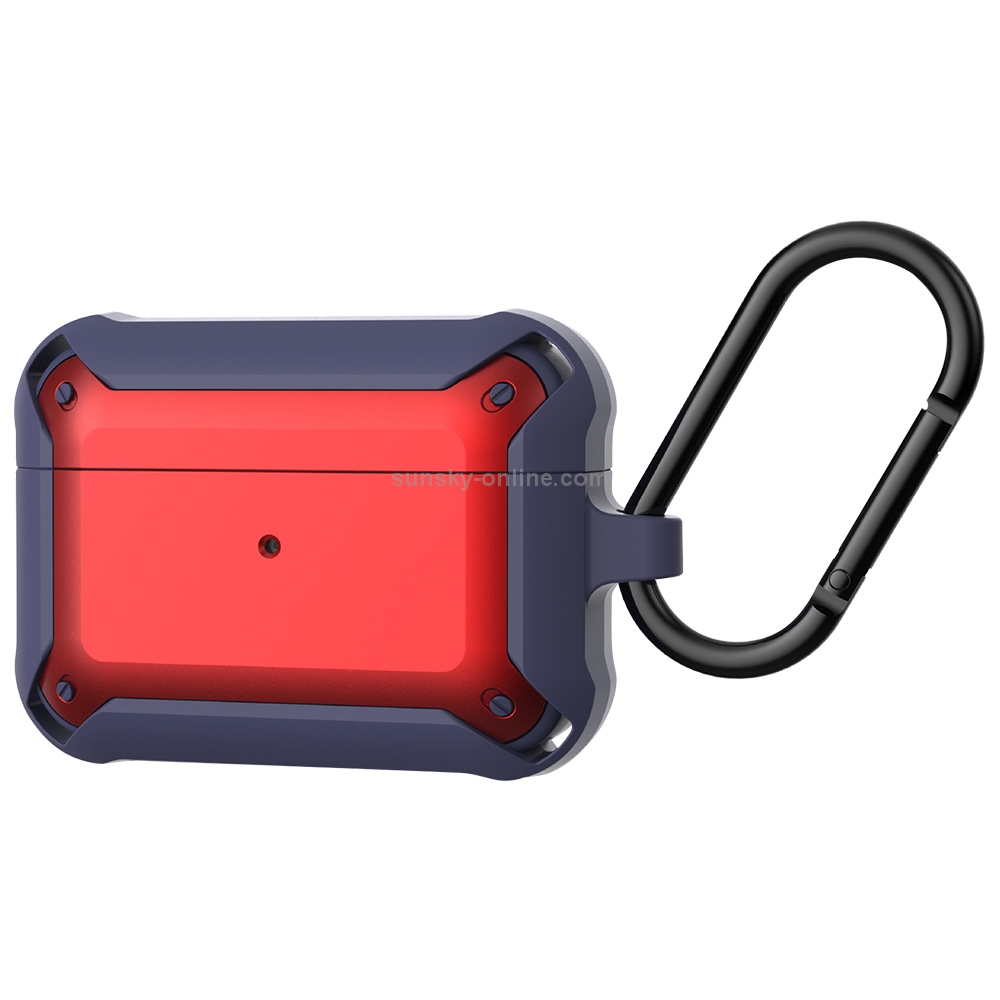 Wireless Earphones Shockproof Bumblebee Armor Silicone Protective Case For AirPods Pro(Blue+Red) Wireless Earphones Shockproof Bumblebee Armor Silicone Protective Case For AirPods Pro(Blue+Red)