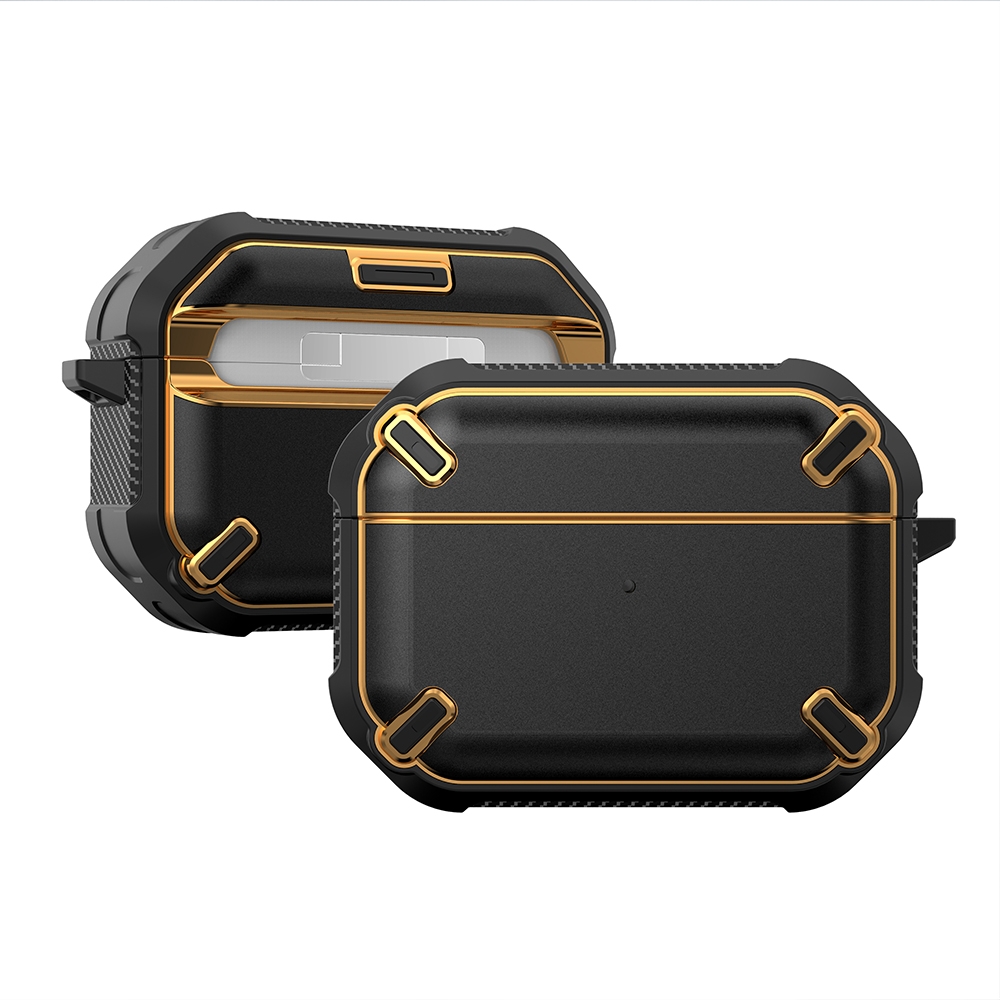 Wireless Earphones Shockproof King Kong Ares TPU Protective Case For AirPods Pro(Black)