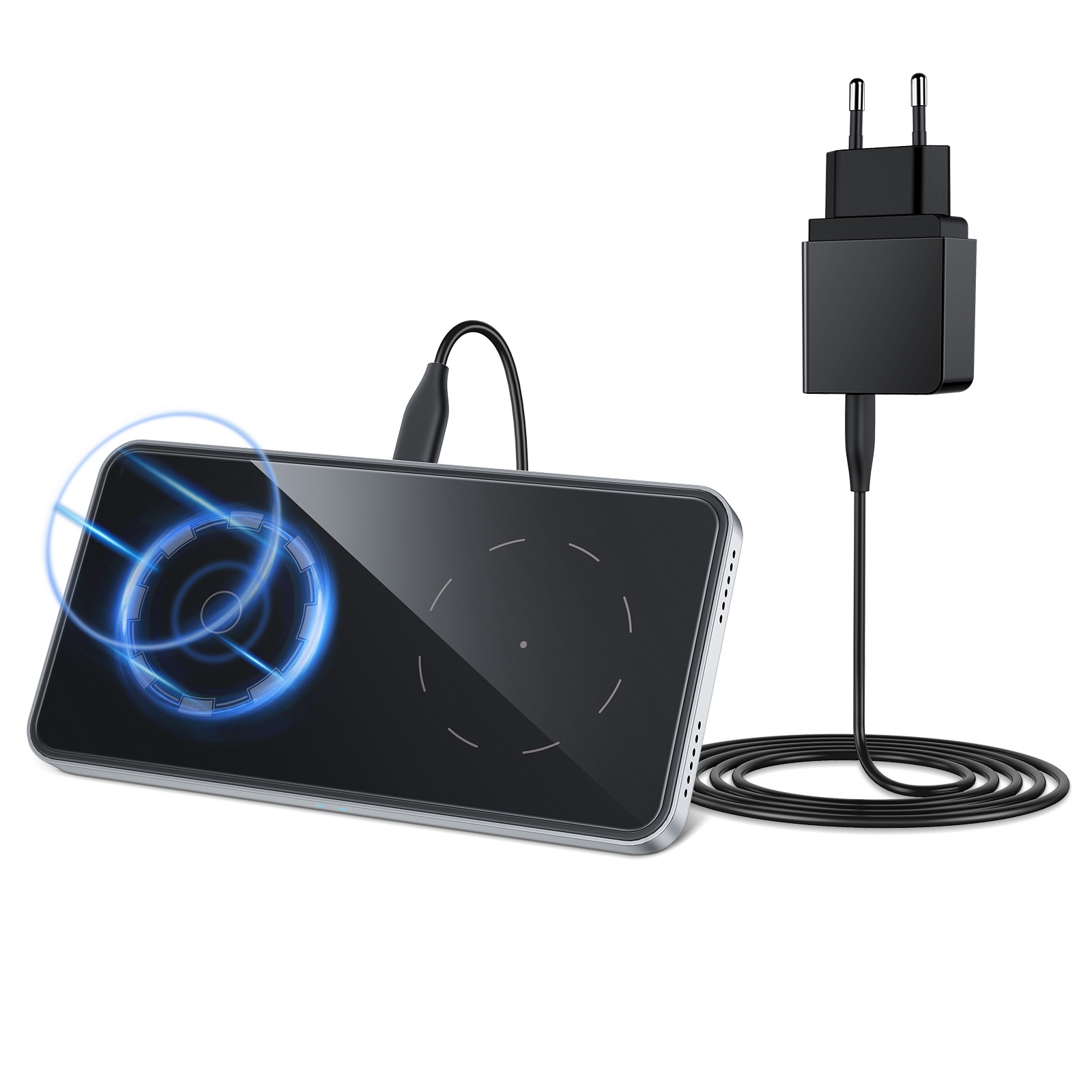 ESR EFC004O HaloLock 2 In 1 Magnetic Dual Core Charging Pad for iPhone 12 Series & AirPods, EU Plug(Black) ESR EFC004O HaloLock 2 In 1 Magnetic Dual Core Charging Pad for iPhone 12 Series & AirPods, EU Plug(Black)