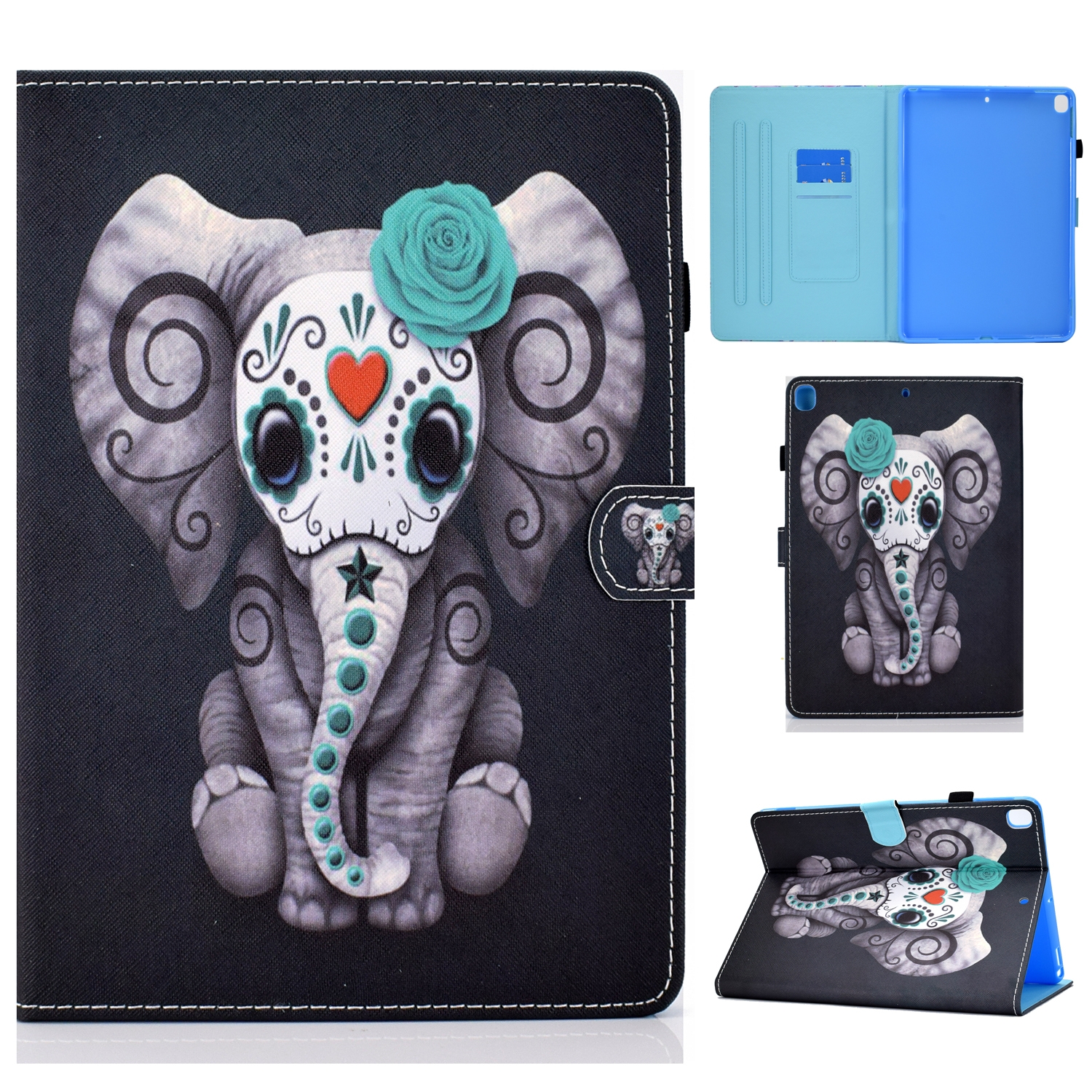 Painted Pattern TPU Horizontal Flip Leather Protective Case For iPad Pro 10.5 (2017)/Air (2019)(Rose Elephant) Painted Pattern TPU Horizontal Flip Leather Protective Case For iPad Pro 10.5 (2017)/Air (2019)(Rose Elephant)