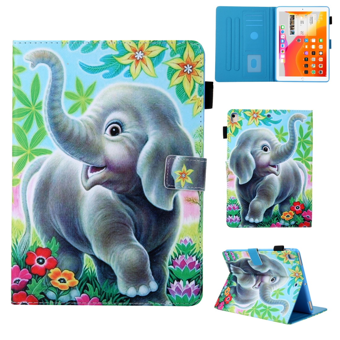 For iPad 10.5 Coloured Drawing Pattern Horizontal Flip Leather Case with Holder & Card Slot(Elephant) For iPad 10.5 Coloured Drawing Pattern Horizontal Flip Leather Case with Holder & Card Slot(Elephant)