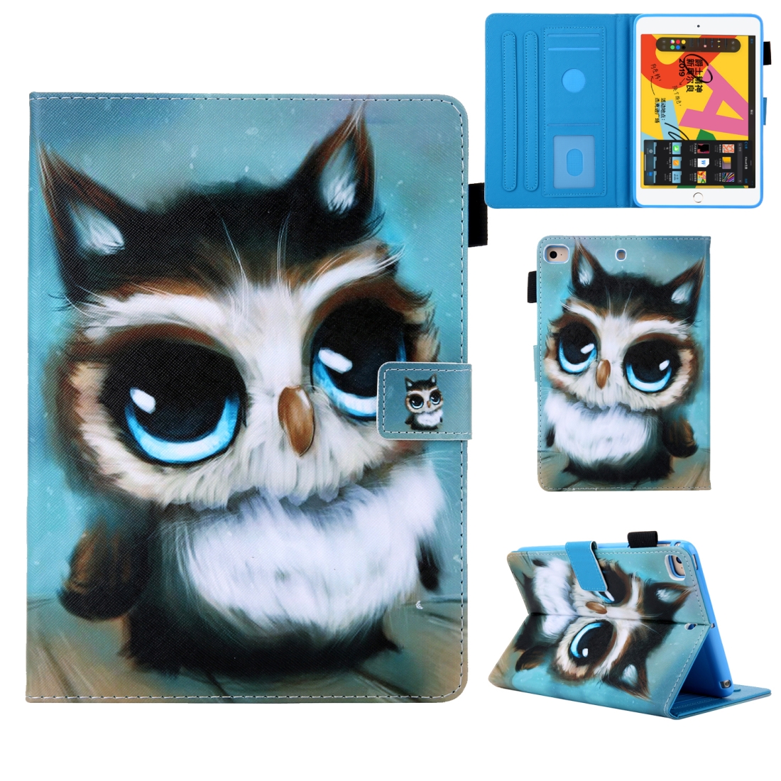 For iPad Mini 1 / 2 / 3 / 4 / 5 Coloured Drawing Pattern Horizontal Flip Leather Case with Holder & Card Slot(Owl) For iPad Mini 1 / 2 / 3 / 4 / 5 Coloured Drawing Pattern Horizontal Flip Leather Case with Holder & Card Slot(Owl)
